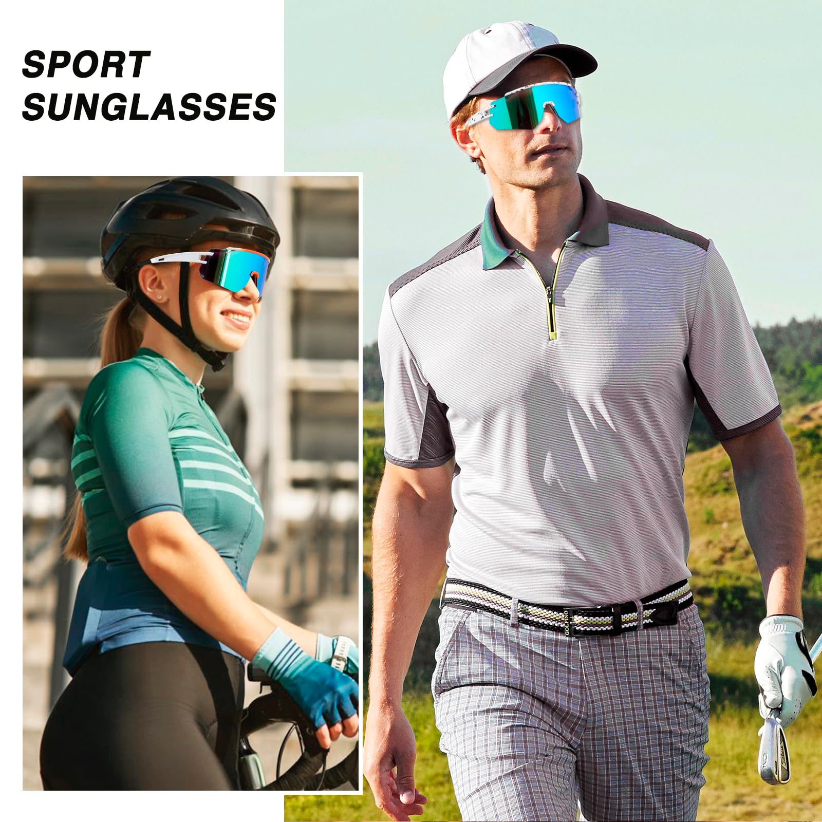 FMYPolarized Sports Sunglasses for Men & Women - UV400 Protection Baseball Glasses for Cycling, Running, Softball | Perfect for Outdoor Activities & Athletic Performance