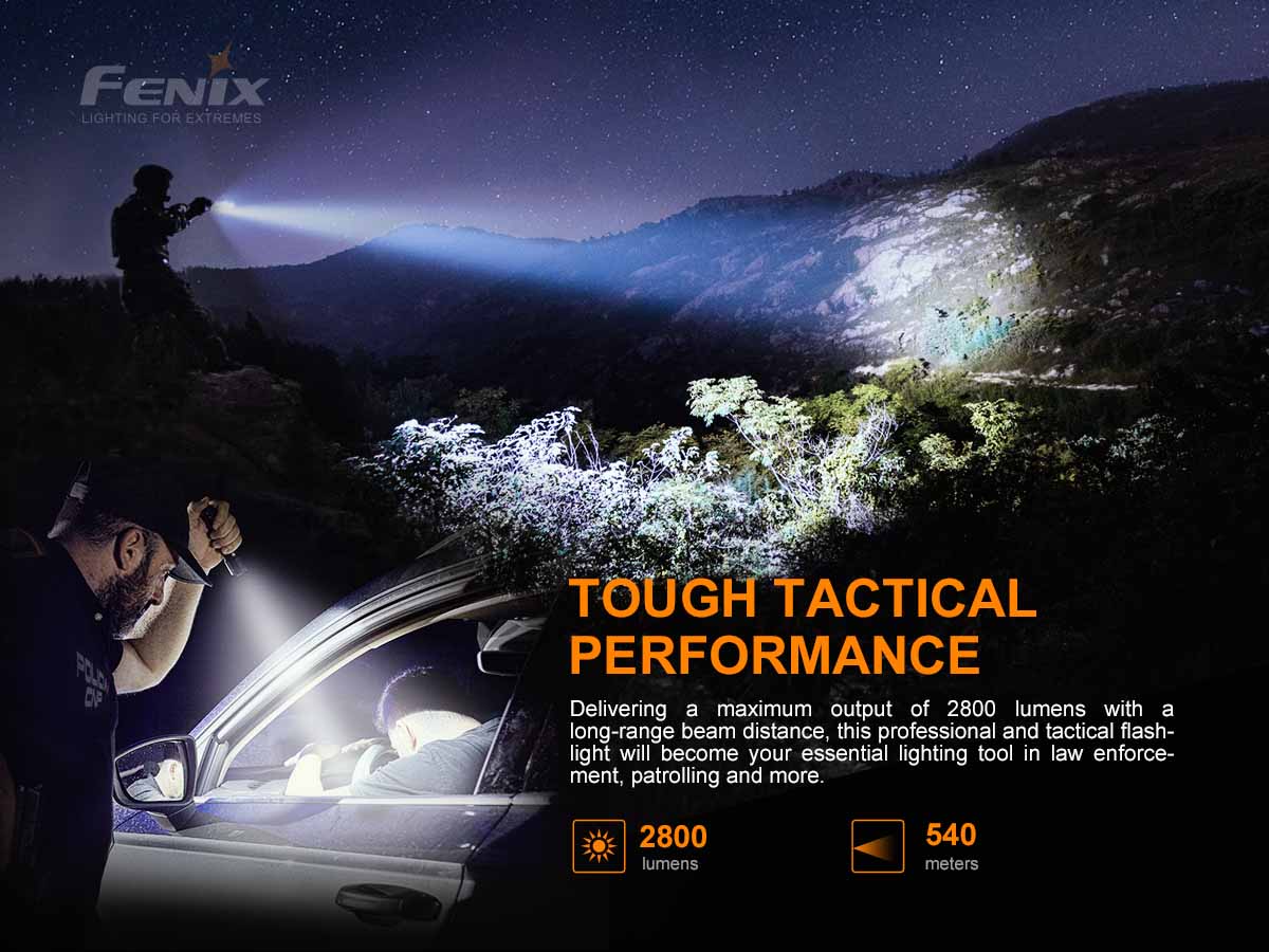 Fenix TK22 TAC Tactical Flashlight - 1000 Lumens, Rechargeable, Waterproof for Outdoor, Camping, Hunting & Emergency Use