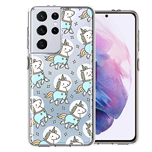 Samsung Galaxy S21 Ultra Phone Case - Space Unicorns Design Double Layer Protective Cover for Shock Absorption | Perfect for Everyday Use, Travel & Outdoor Activities