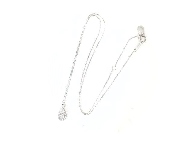 4℃ Diamond PT850 Necklace for Women - 18K White Gold Pendant with Genuine Diamonds, Elegant Gift for Anniversary, Valentine's Day & Special Occasions