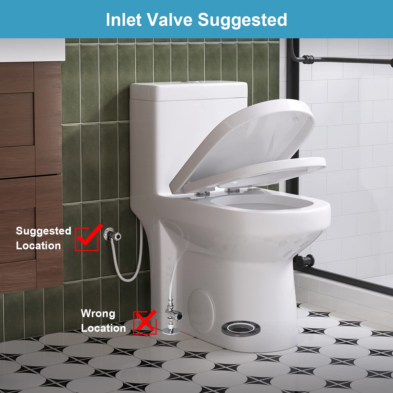 HOROW HWMT-8733U Compact One-Piece Toilet with Power Dual Flush | Water-Saving Bathroom Toilet | Soft-Closing Quick Release Seat | 12'' Rough-In White Toilet Bowl | Perfect for Small Bathrooms & Space-Saving Solutions
