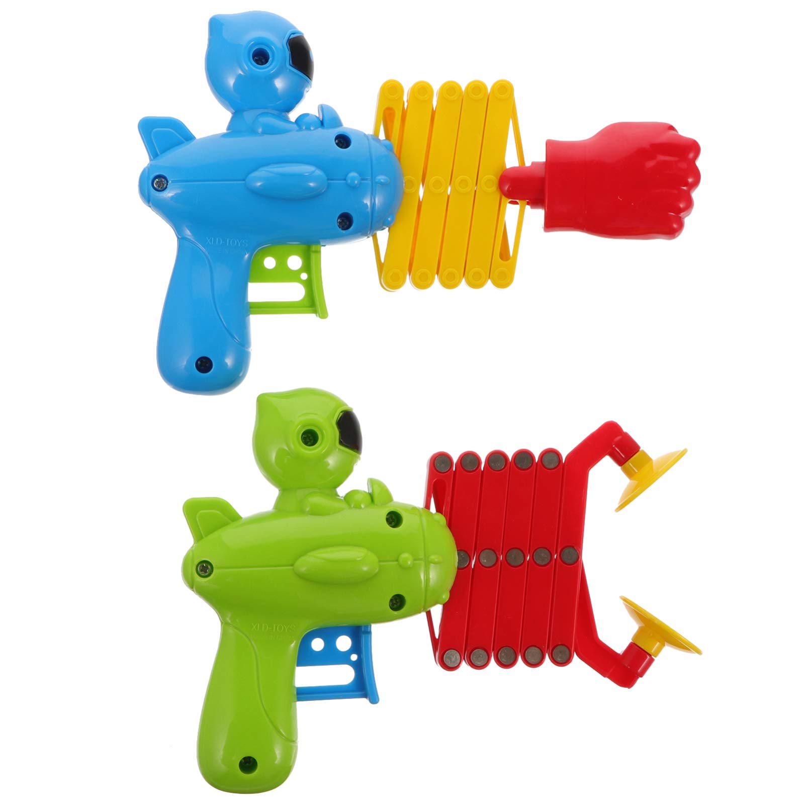 Kisangel 2-Piece Retractable Fist Shooter Toy Set - Fun Spring Action Trick Toy for Kids Birthday Party Favors, Random Colors | Great for Pretend Play, Party Games & Outdoor Activities