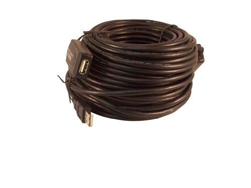 65ft USB 2.0 Active Extension Cable with Signal Booster - High Speed Data Transfer for PC, Laptop, Printer & Smart Devices - Perfect for Home Office & Gaming Setup