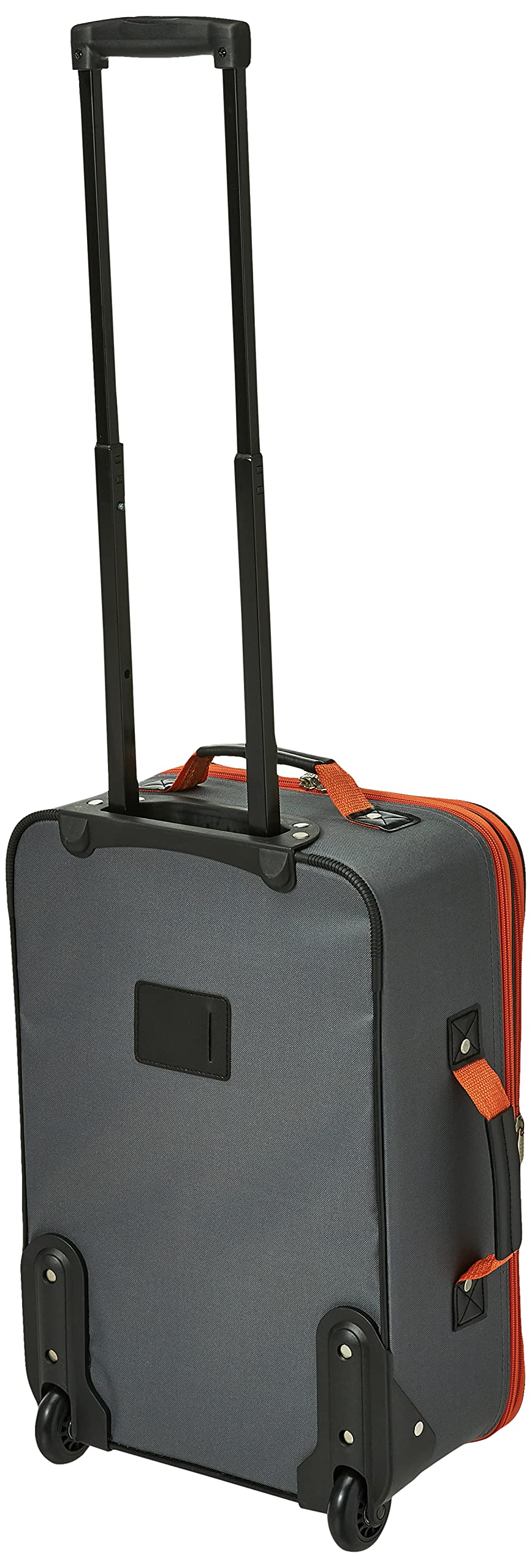 Rockland Fashion Expandable Softside Upright Luggage Set - 2-Piece (14/19 Inch) Charcoal - Lightweight Durable Suitcase for Travel, Business Trips & Vacations