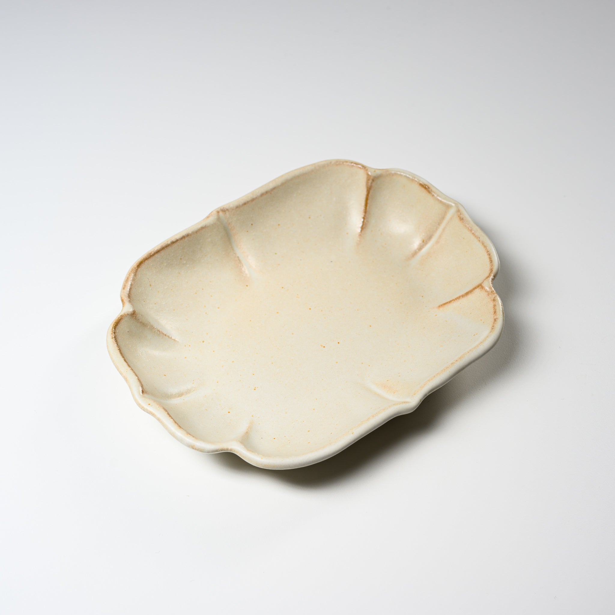 Wakasama Kiln Kinari Lotus Ceramic Plate - Handcrafted Pottery in 3 Sizes (Small/Medium/Large) - Japanese Artisan Tableware for Dining, Home Decor & Gift Giving