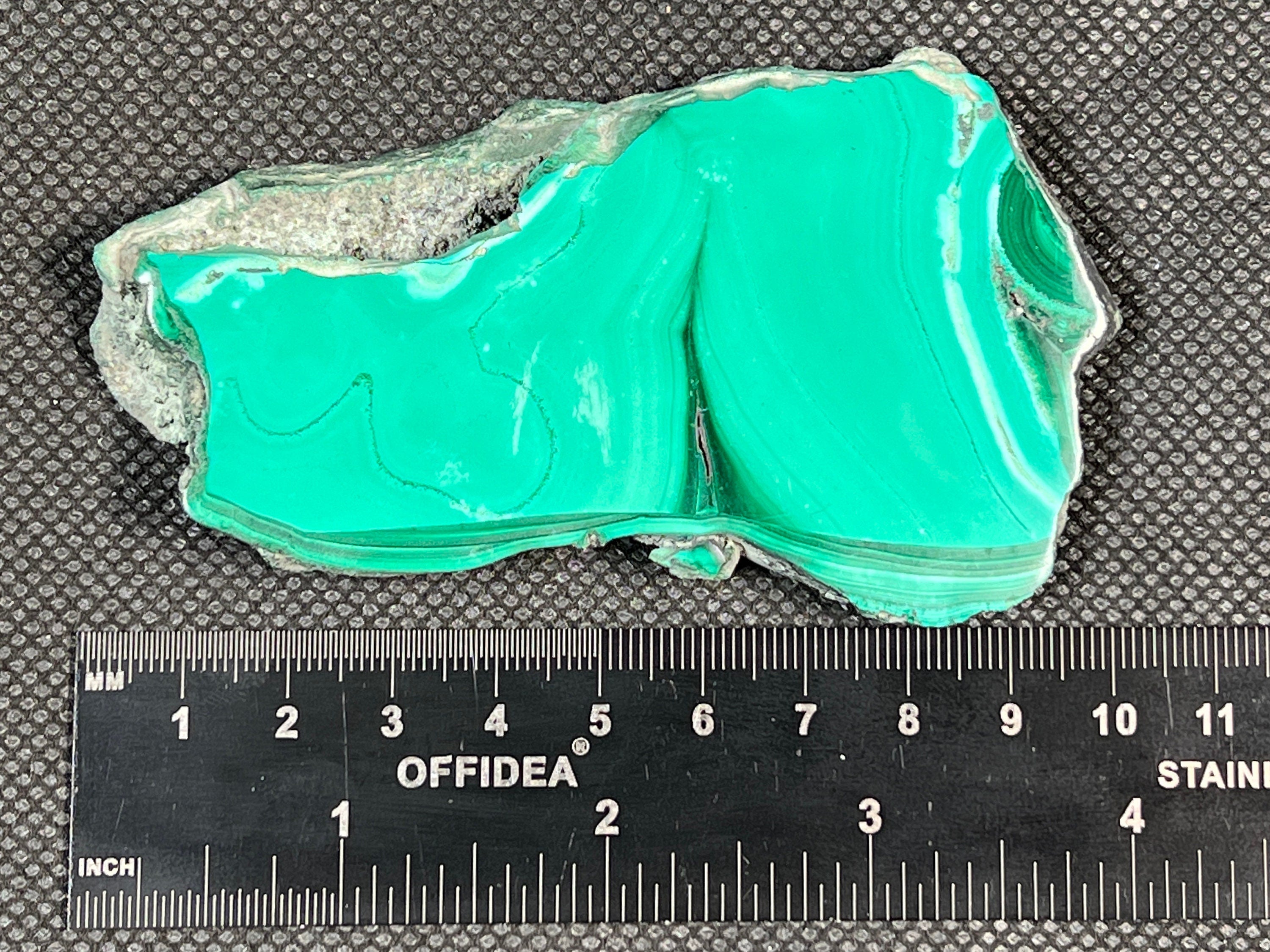 Natural Green Malachite Crystal Slab - Premium Stone for Jewelry Making, Unique Handcrafted Gift & Elegant Home Decor (50446) | Perfect for DIY Crafts, Meditation Spaces & Luxury Interior Design