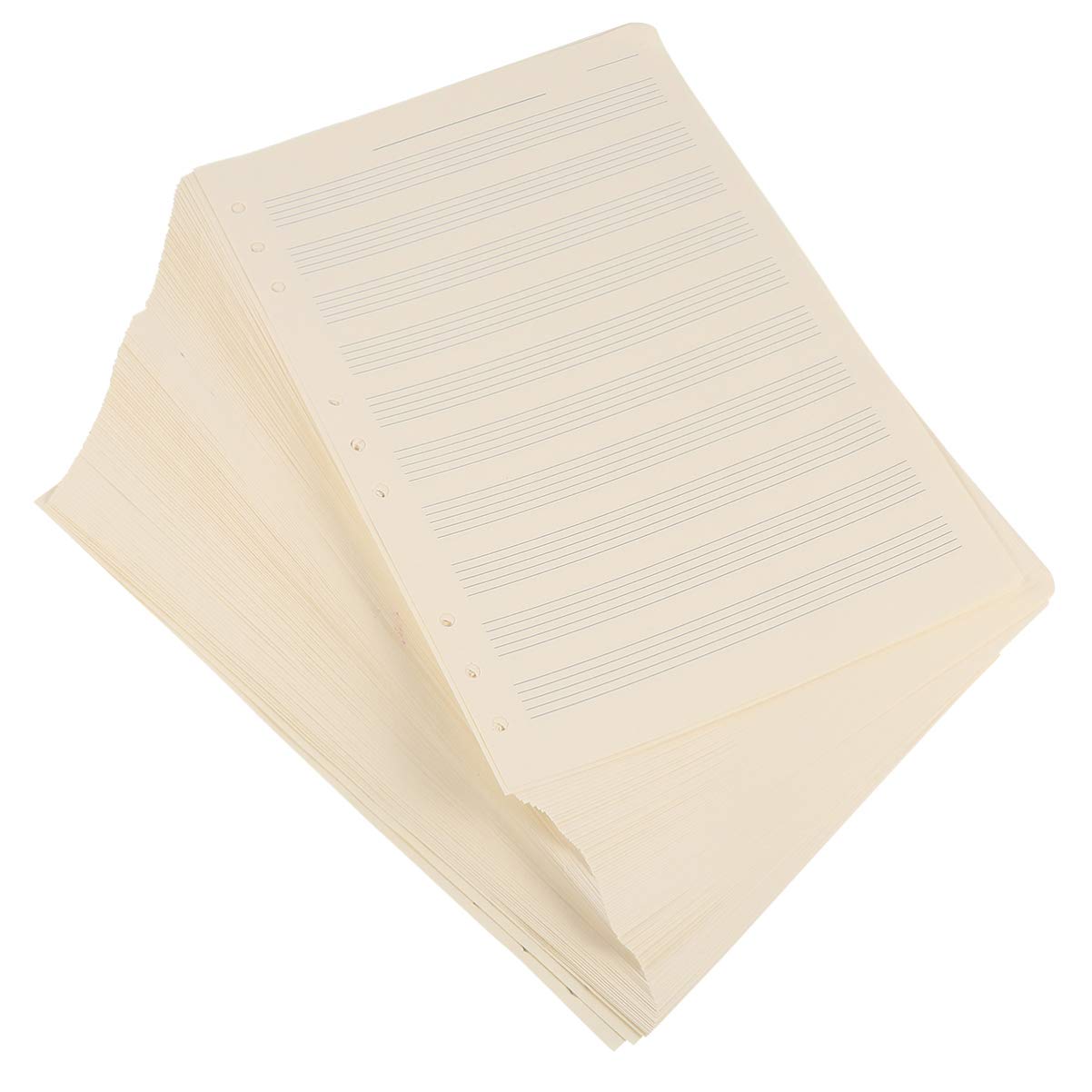 EXCEART 100 Sheets Loose-Leaf Music Manuscript Paper - 3mm 10 Rows Staff Notation Paper for Piano, Guitar & Violin - Refillable Composition Notebook Paper for Students & Teachers (White) - Perfect for Music Lessons, Songwriting & Practice Sessions