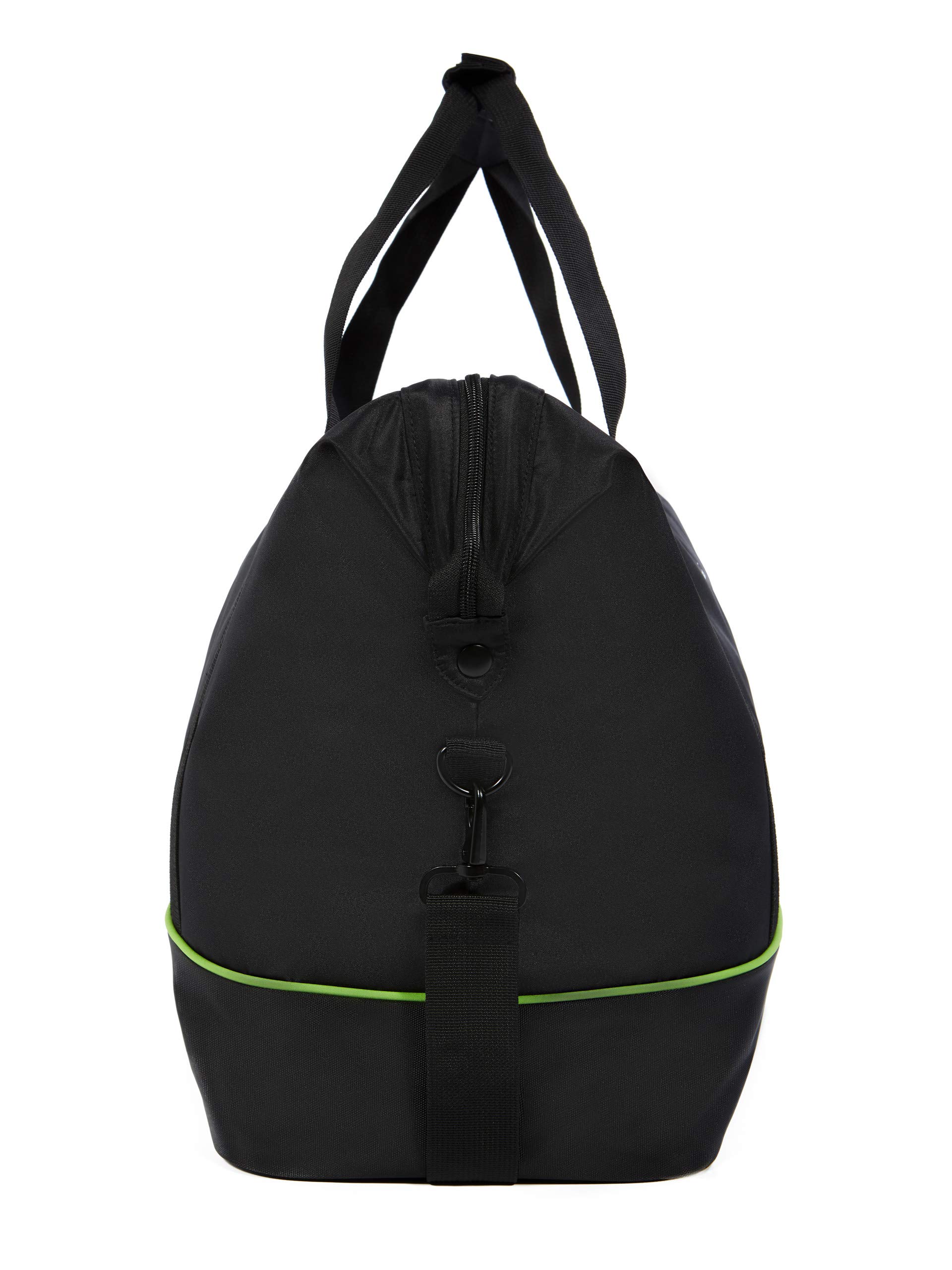 Lamborghini Squadra Corse Premium Travel Duffel Bag - Black Water-Resistant Gym Bag for Men, Sports Gear Storage & Weekend Getaways
