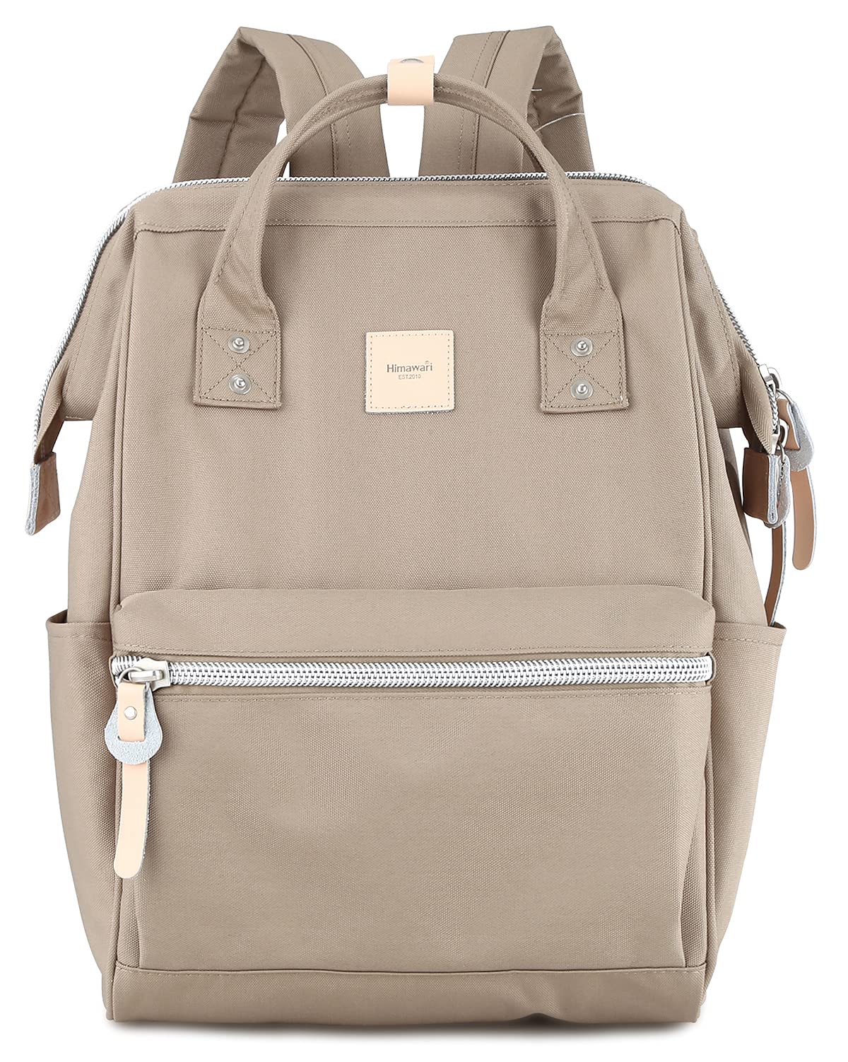Himawari Laptop Backpack for Women & Men with USB Charging Port - Water Resistant Travel Backpack for Business, College & Work - Large Computer Bag for Doctors, Students & Professionals (1881-Khaki, Regular) - Perfect for Daily Commute, Business Trips & Campus Life
