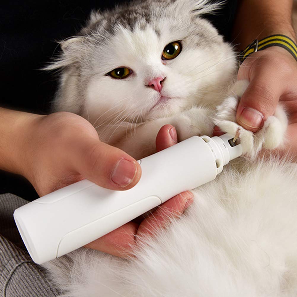TEHAUX Electric Nail Grinder for Dogs & Cats - Painless Pet Nail Clipper with 2 Speed Settings, Quiet Paws Grooming Tool for Safe Trimming - Perfect for Puppies, Kittens & Small Animals at Home Grooming