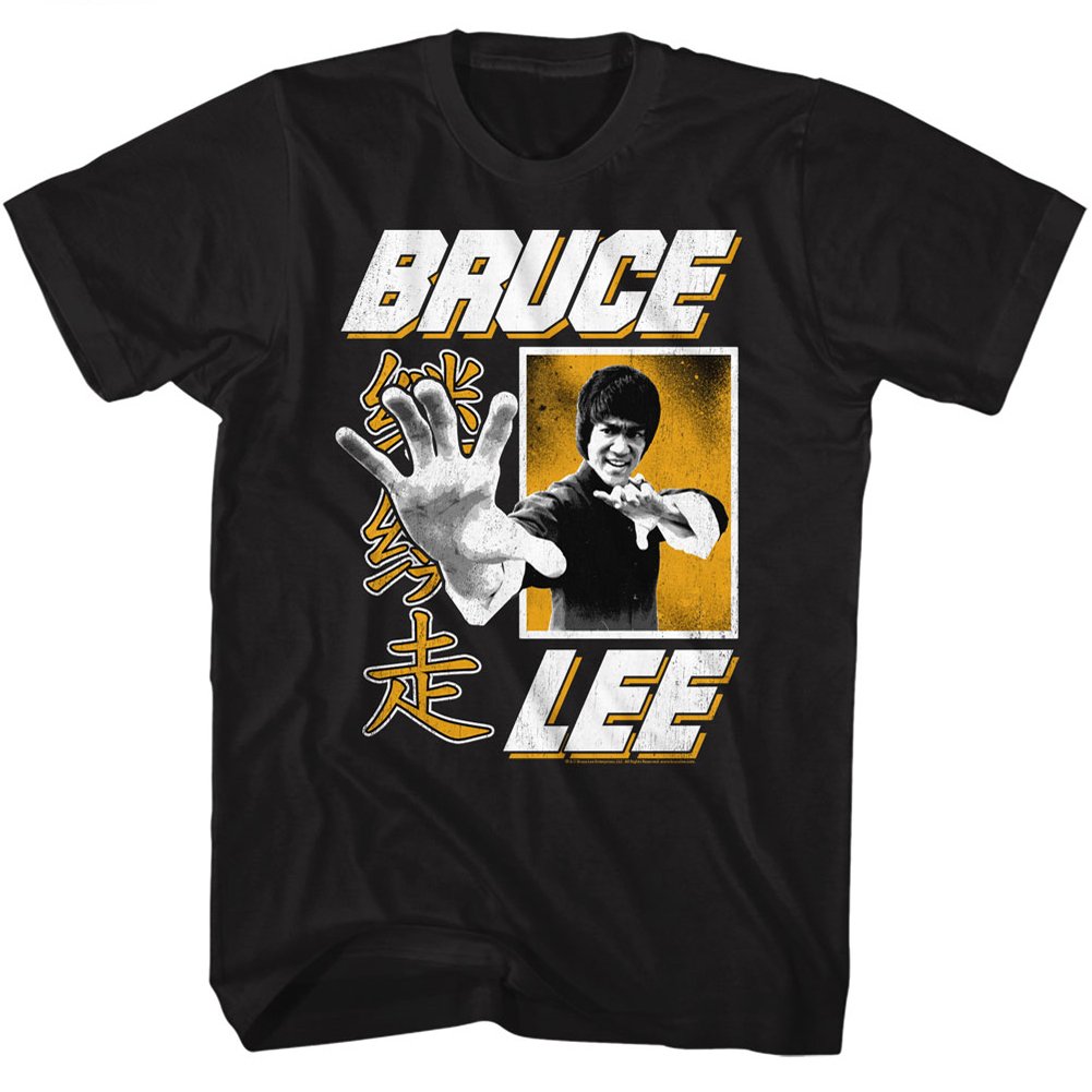Bruce Lee Black Hand Print Adult T-Shirt - Martial Arts Inspired Cotton Tee for Men & Women - Perfect for Training, Casual Wear & Fan Gifts