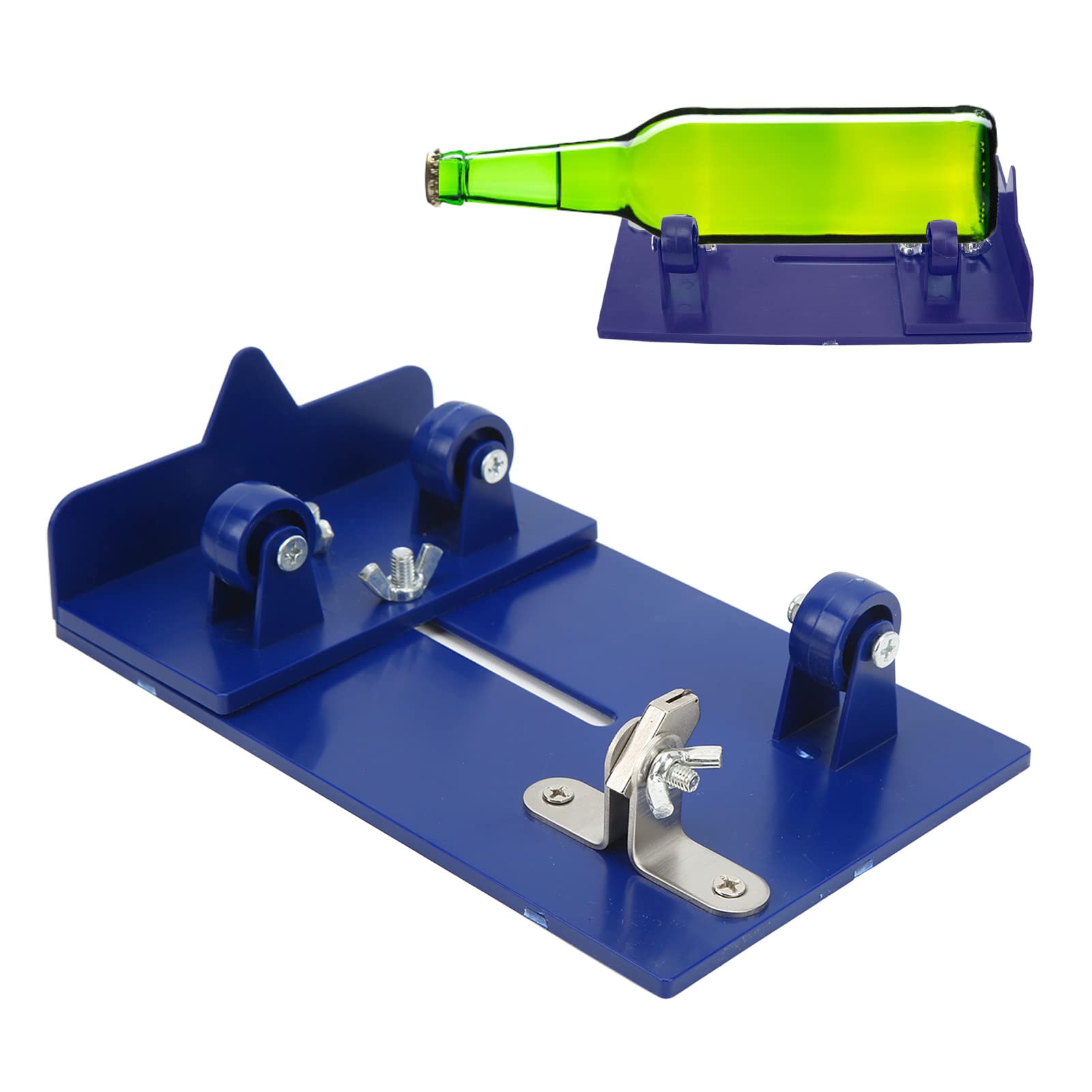 Professional Glass Bottle Cutter Tool with Carbide Cutting Head - DIY Wine Bottle & Glass Cutting Kit for Craft Projects (Blue) - Perfect for Home Decor, Upcycling Projects & Gift Making