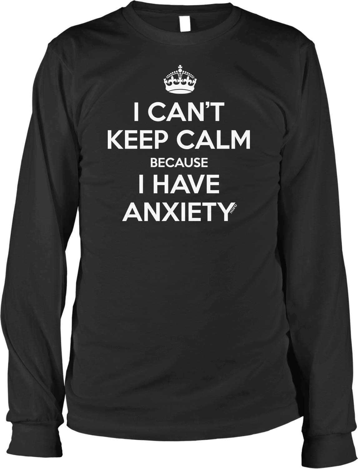 Anxiety Relief Men's Long Sleeve Shirt - Comfortable Cotton Tee for Stress Awareness & Mental Health Support - Perfect for Therapy Sessions, Support Groups & Daily Wear