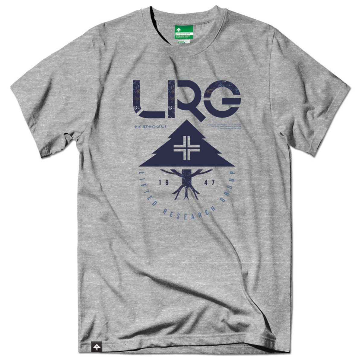 LRG Tiger Tree Graphic Tee - Ash Heather Cotton T-Shirt for Men - Casual Streetwear & Everyday Wear