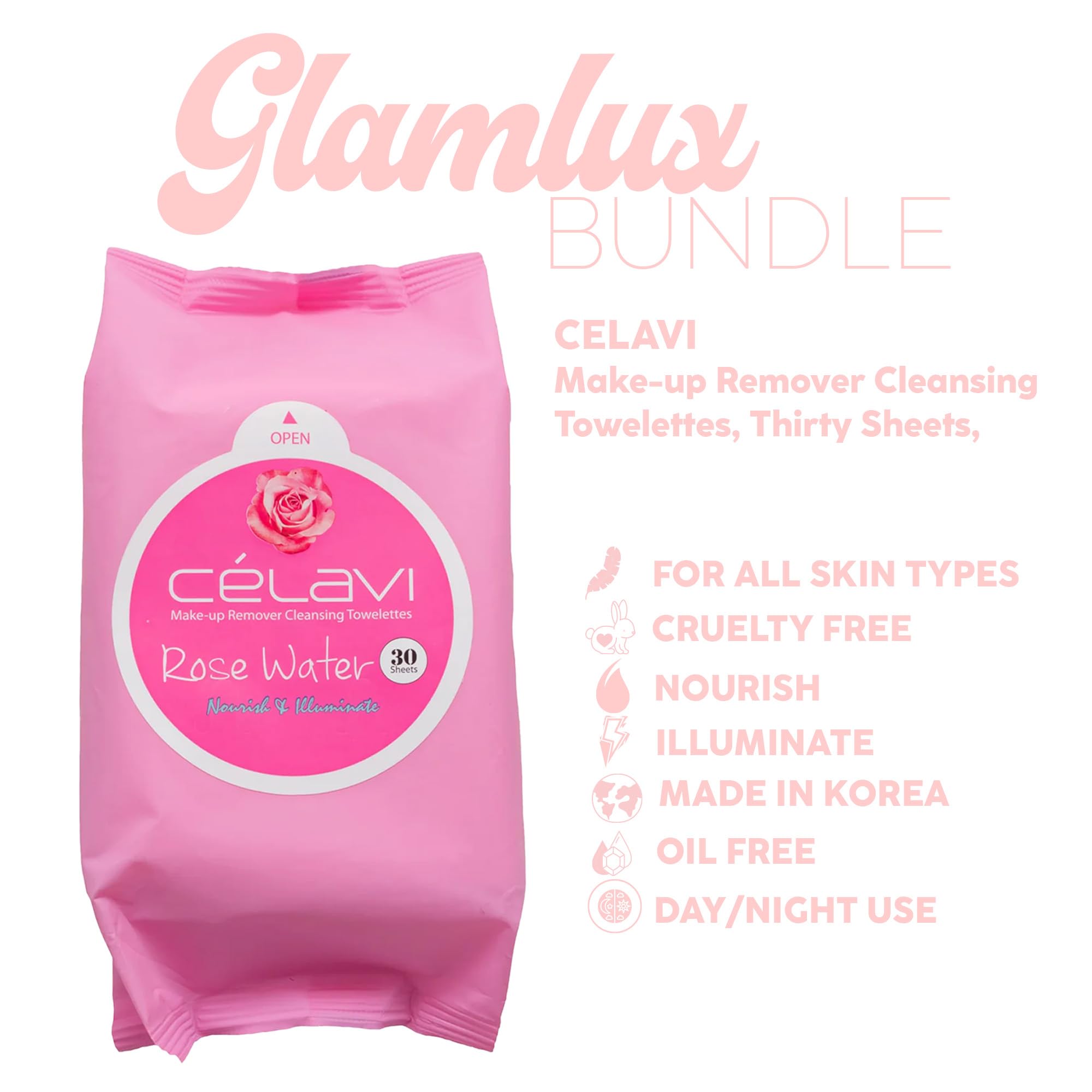 Bundle of 3 Korean Skincare Vegan Beauty Products - Legally Glowy Rejuvenating Moisturizer, Célavi Makeup Remover Cleansing Wipes & Facial Mask | Paraben, Sulfate & Oil Free | Perfect for Night Routine, Travel & Glowing Skin Care