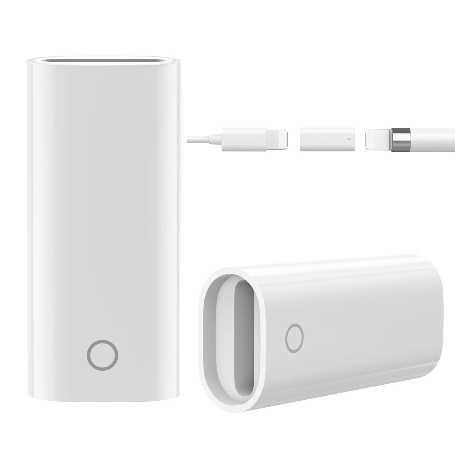 MoKo Apple Pencil 1st Generation Charger Adapter (2 Pack, White) - Compatible with iPad Air 3, iPad Mini 5, iPad Pro 12.9/10.5/9.7 - Perfect for Artists, Students & Professionals for Drawing, Note-Taking & Creative Work
