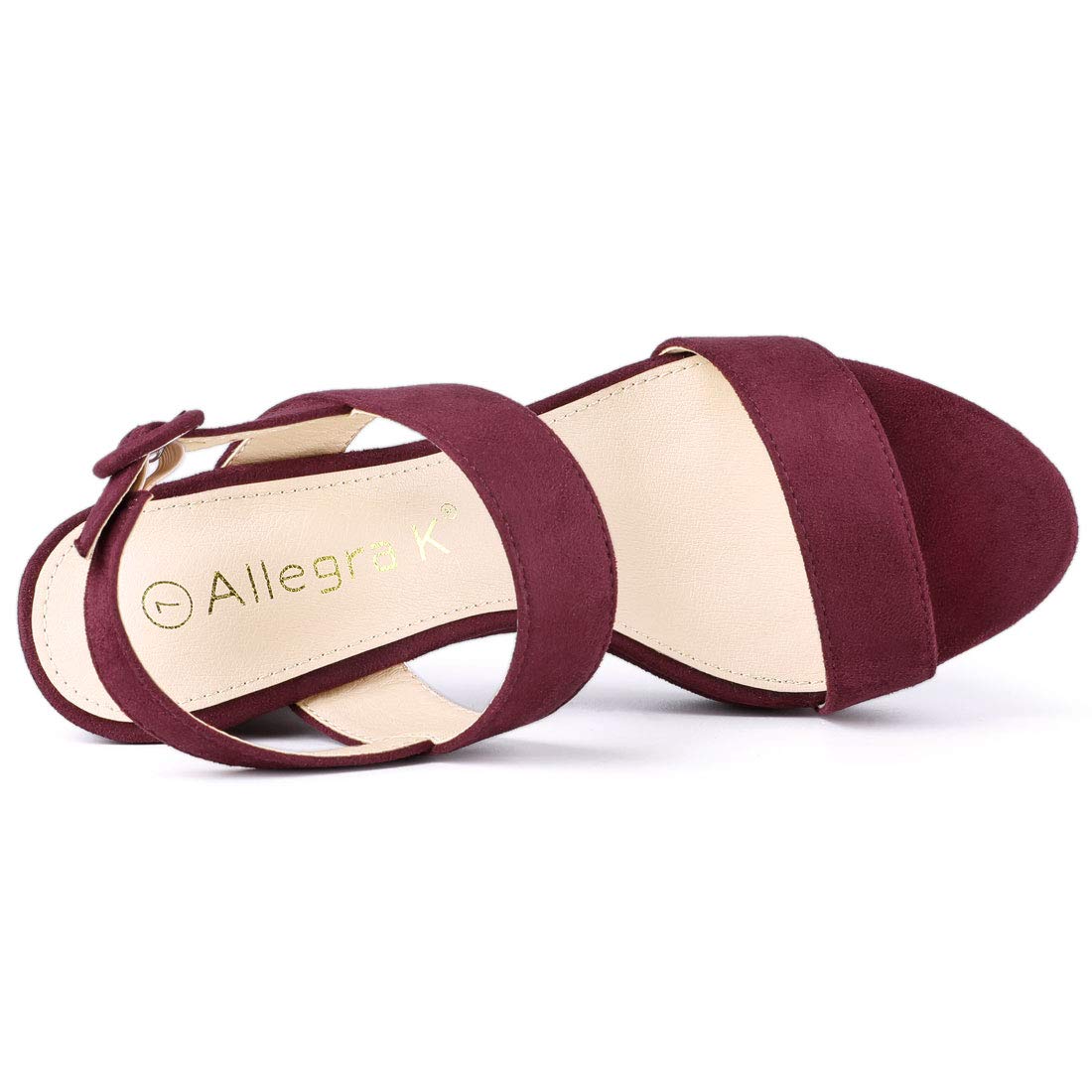 Allegra K Women's Chunky High Heel Slingback Platform Sandals - Comfortable Dressy Shoes for Parties, Weddings & Night Out