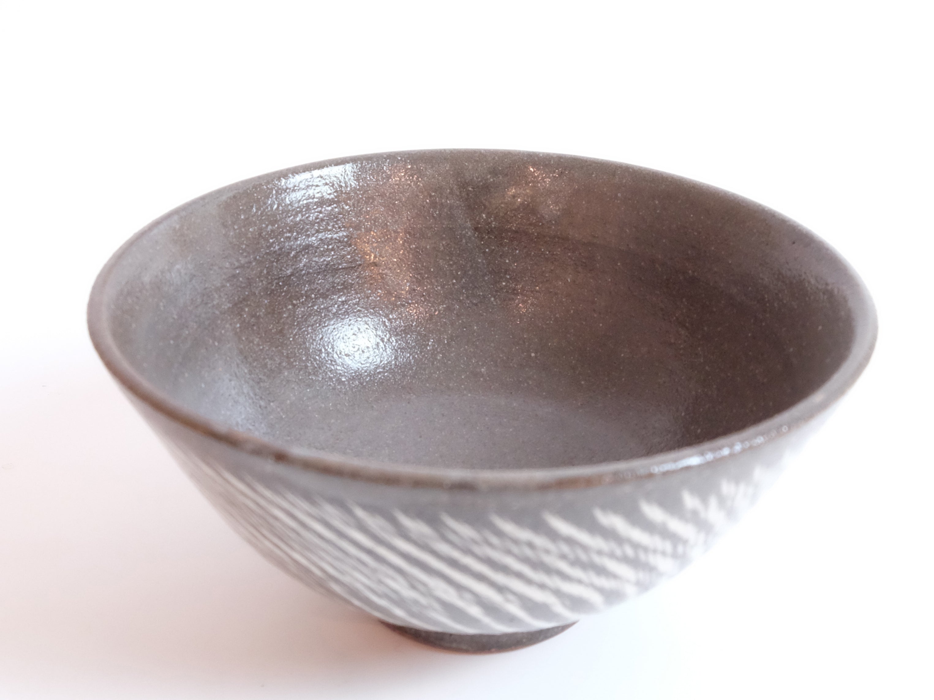 Premium Kasama Chisel Patterned Rice Bowl by Hiroshi Otsu - Handcrafted Japanese Ceramic Soup Bowl for Ramen, Sushi & Rice - Perfect for Asian Dining & Home Decor
