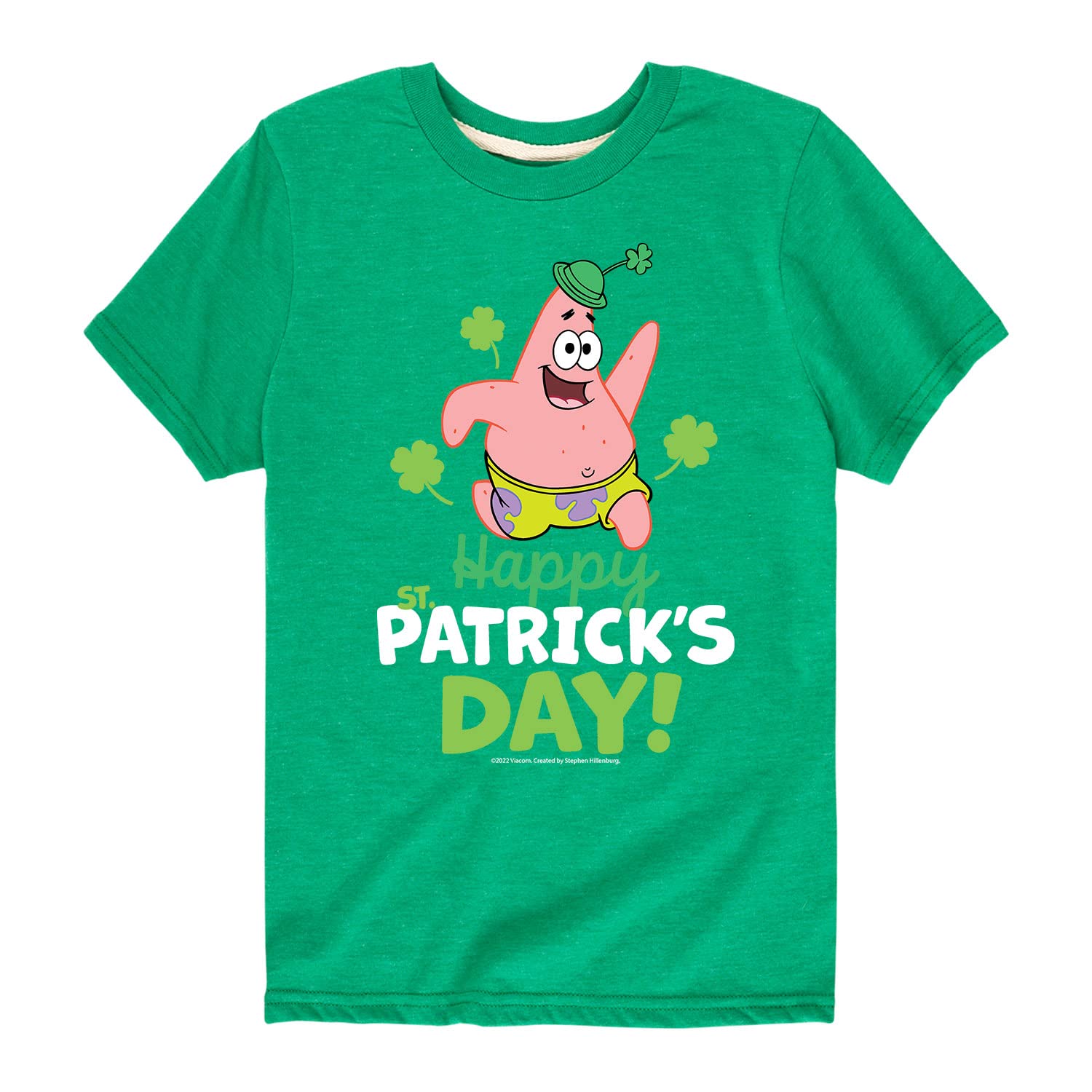 SpongeBob St Patrick's Day T-Shirt for Kids & Toddlers - Cute Cartoon Graphic Tee - Perfect for St Patrick's Day Parties & School Events