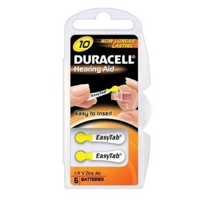 Duracell ZA10B6 Size 10 Hearing Aid Batteries 6 Pack - Long-Lasting Power for Hearing Devices - Perfect for Seniors & Active Lifestyles