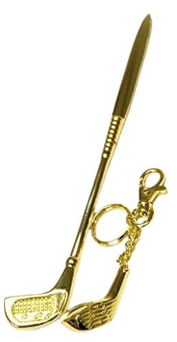 Premium Golf Gift Set - Engraved Letter Opener & Club Keychain - Perfect for Golf Enthusiasts, Birthday Gifts & Office Decor