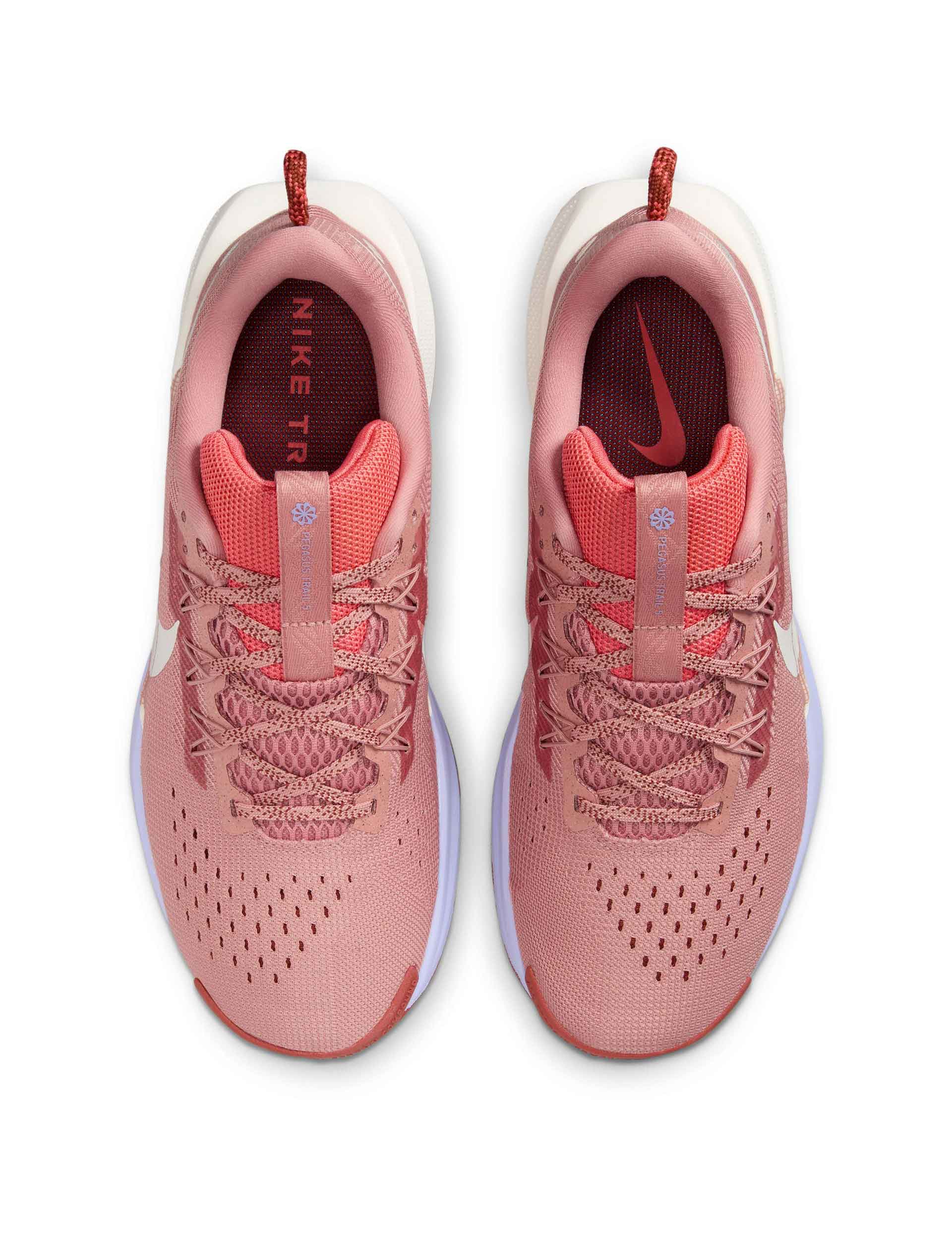 Pegasus Trail 5 Running Shoes - Red Stardust/Sail/Lilac Ice/Mars Stone | Lightweight Trail Runners for Men & Women | Perfect for Hiking, Jogging & Outdoor Adventures