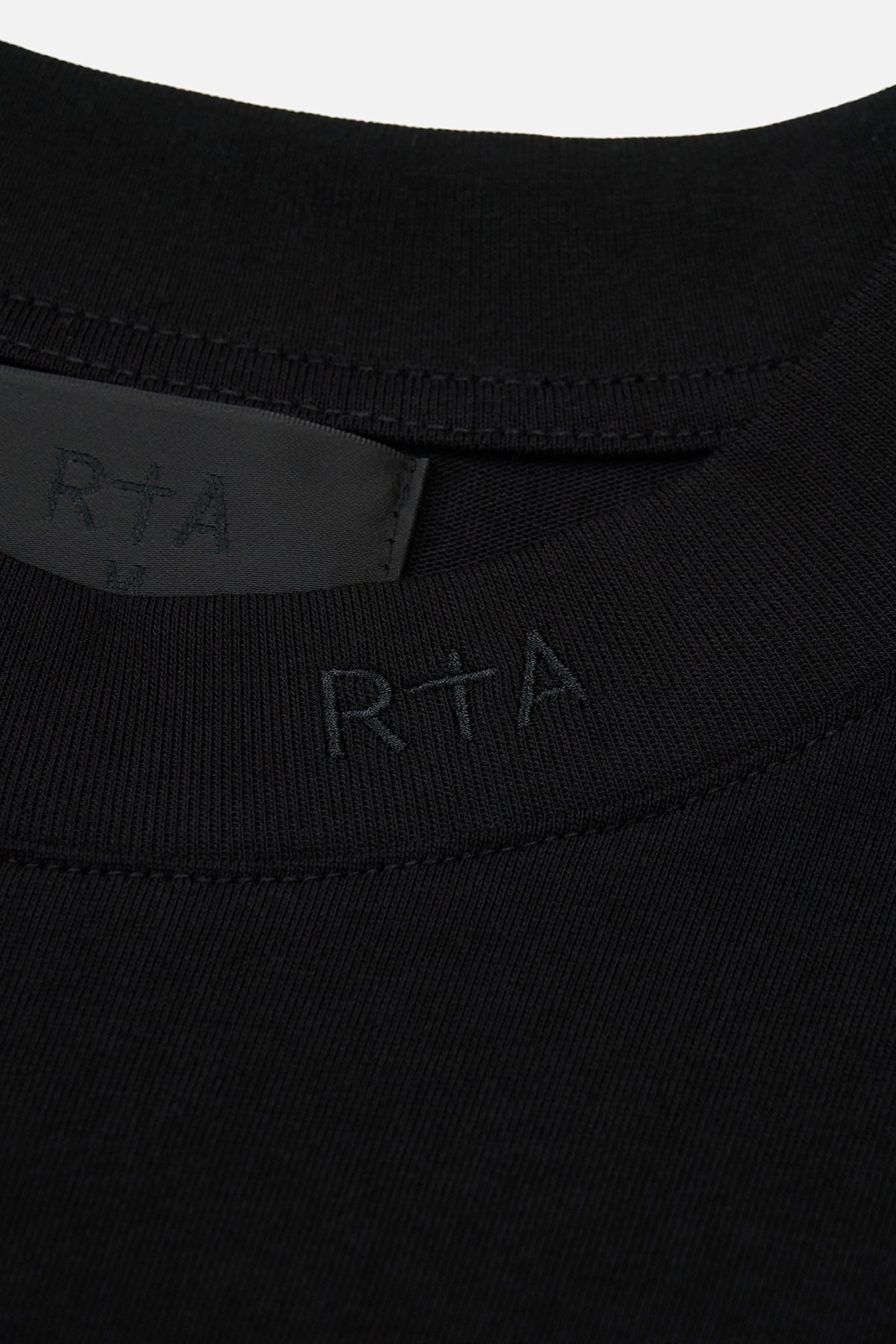 RICO Mock Neck Short Sleeve T-Shirt for Men - Black Collar with Logo Design | Casual Wear, Street Style, Everyday Outfits