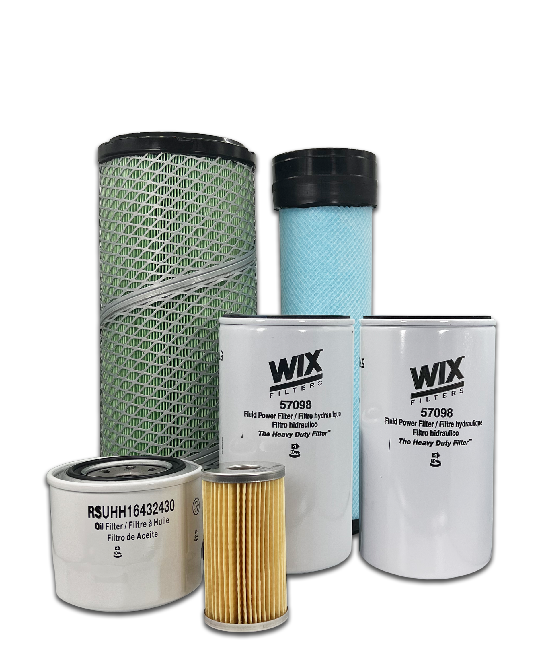 Kubota M4900 Tractor Maintenance Filter Kit - Air, Oil & Fuel Filters Replacement Set for Tractor Engine Protection | Compatible with Kubota M4900 Series | Farm Equipment Maintenance Supplies