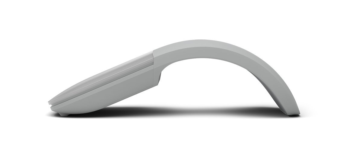 Microsoft Surface Arc Mouse - Light Gray (Renewed) | Wireless Bluetooth Mouse for Laptop, Tablet & PC | Portable Travel & Office Use