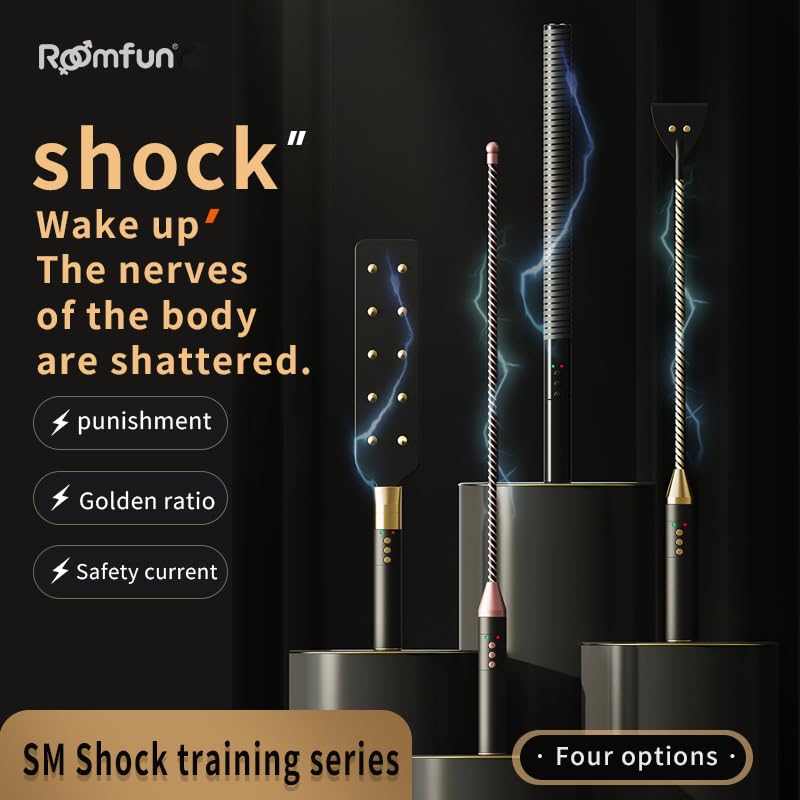 Electric Shock Leather Paddle - BDSM Spanking Paddle for Couples, SM Torture Equipment & Training Tool - Adult Fetish Toys for BDSM Play, Roleplay & Sensation Play (Perfect for Dominance & Submission Scenes)