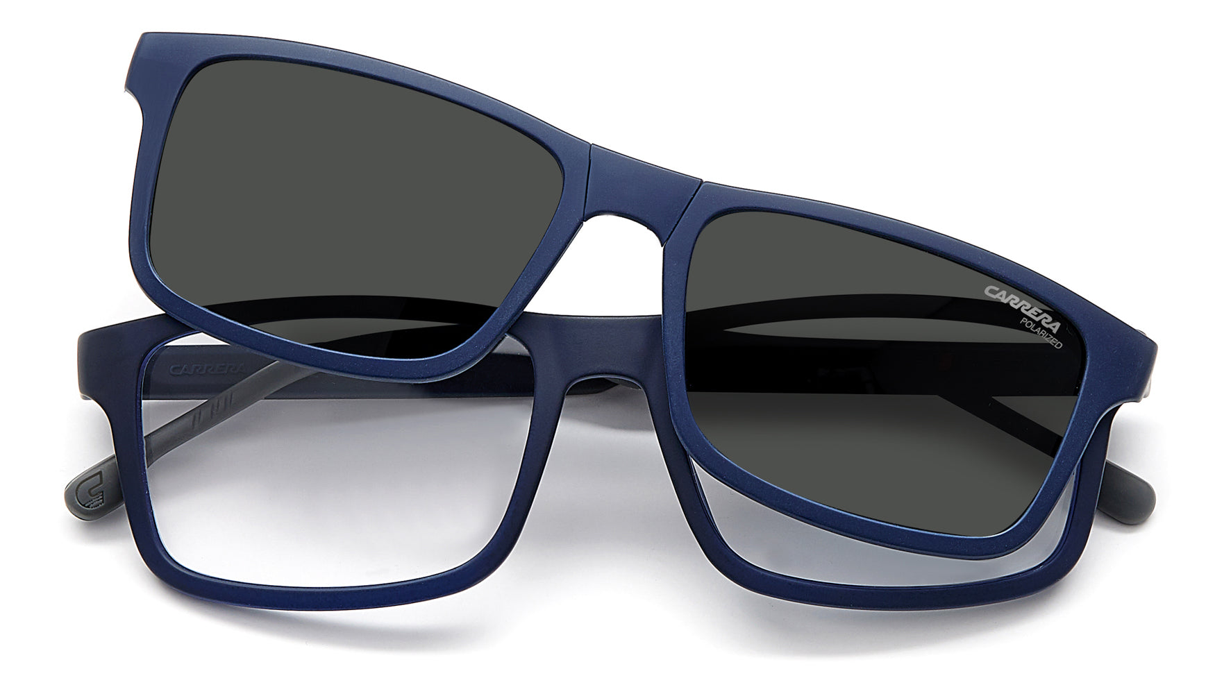 Carrera 8057/CS Clip-On Sunglasses - Polarized UV Protection for Men & Women - Perfect for Driving, Running, and Outdoor Sports