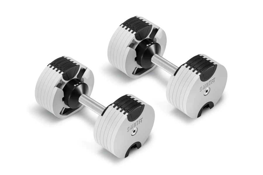 NÜOBELL 50lb Adjustable Dumbbells Set - Ash Color - Home Gym Equipment for Strength Training & Weight Lifting - Perfect for Small Spaces & Full-Body Workouts