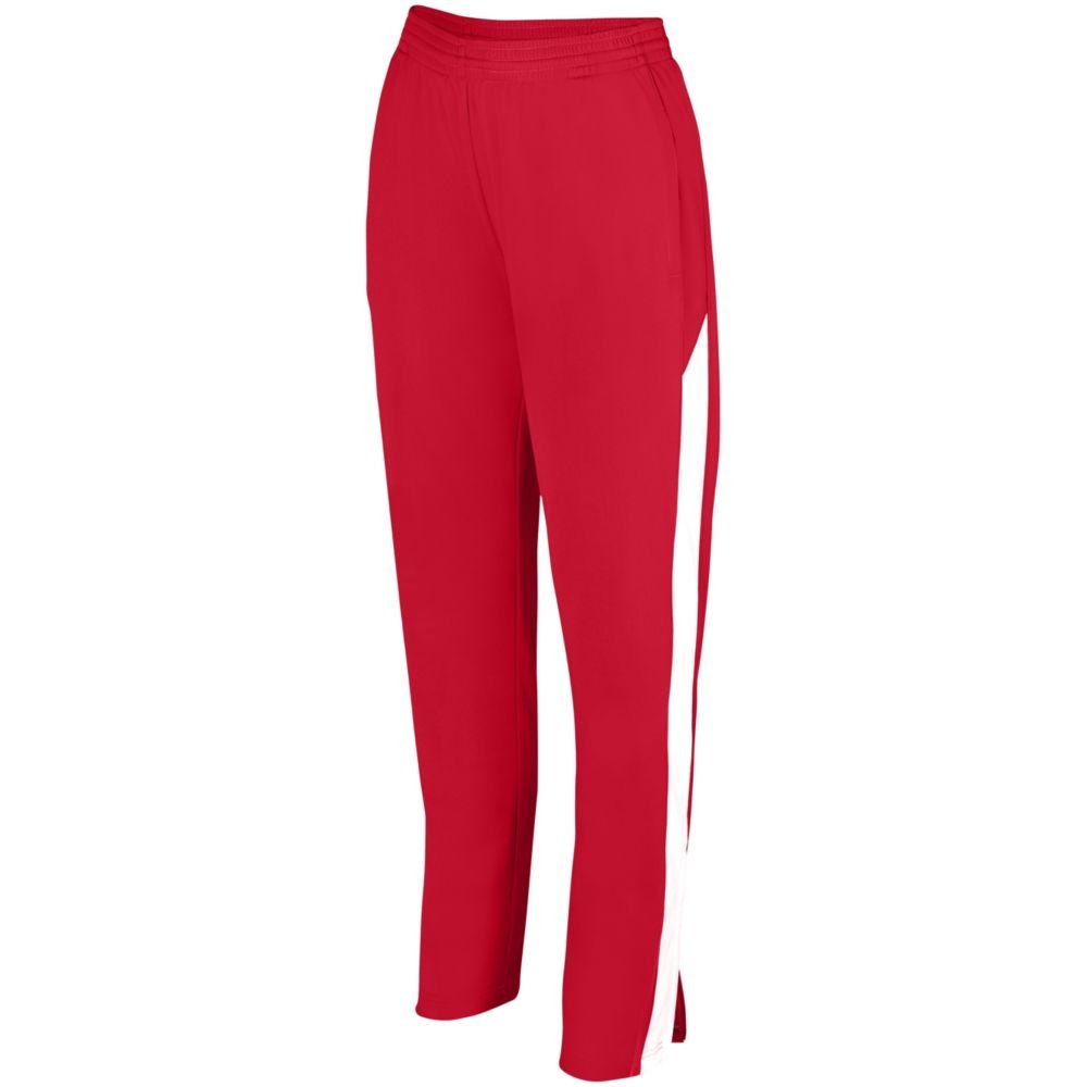 Augusta Sports Ladies Medalist Pant 2.0 - Women's Golf Pants in Red/White, Size Small - Perfect for Golf Tournaments & Practice Sessions