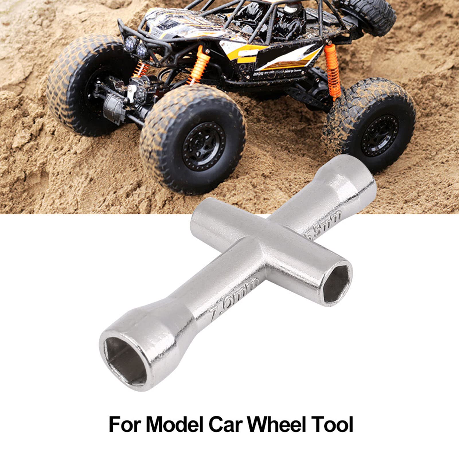 Premium 4/5/5.5/7mm Cross Wrench Set for RC Model Cars & Crawlers - Durable Repair Tool Kit with Sleeve - Compatible with 1/10 Scale Remote Control Vehicles - Perfect for Off-Road Racing & DIY Maintenance