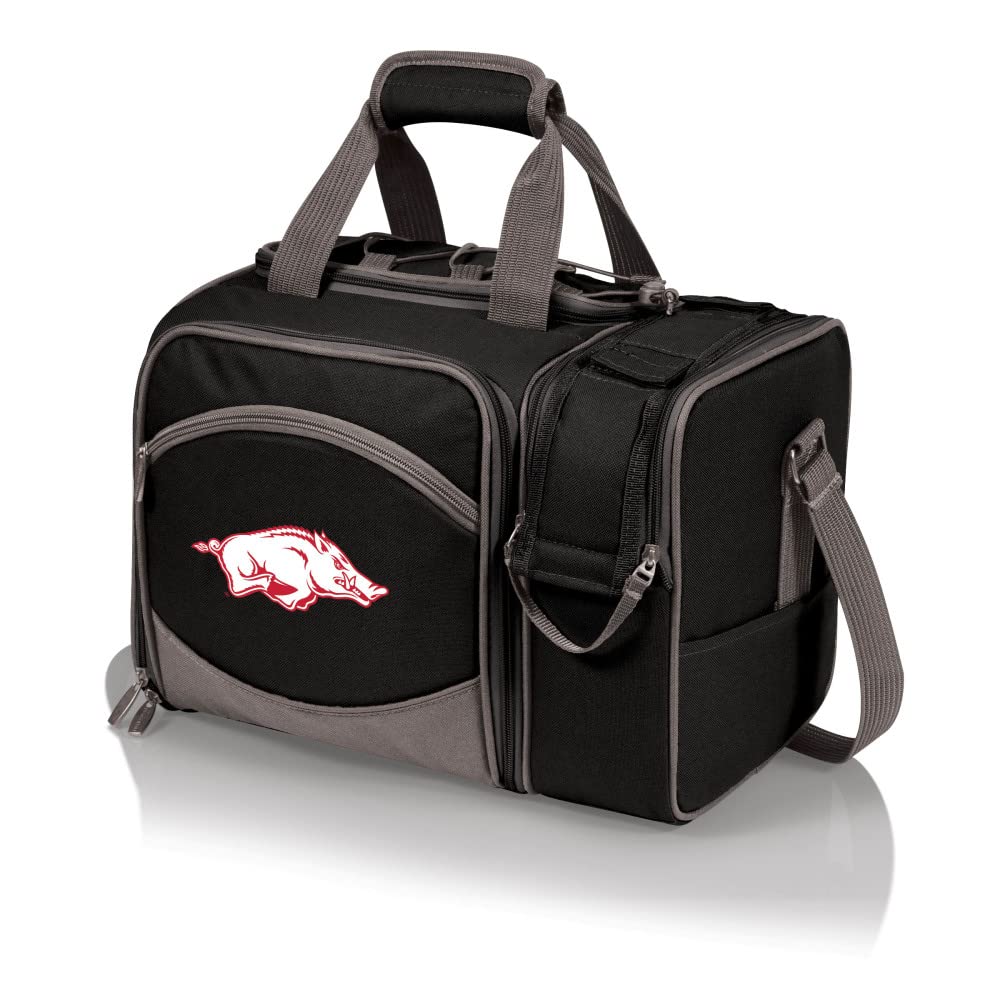 Insulated Picnic Basket Cooler Tote with Picnic Set - NCAA Licensed Malibu Cooler for Outdoor Picnics, Beach Trips & Tailgating Parties
