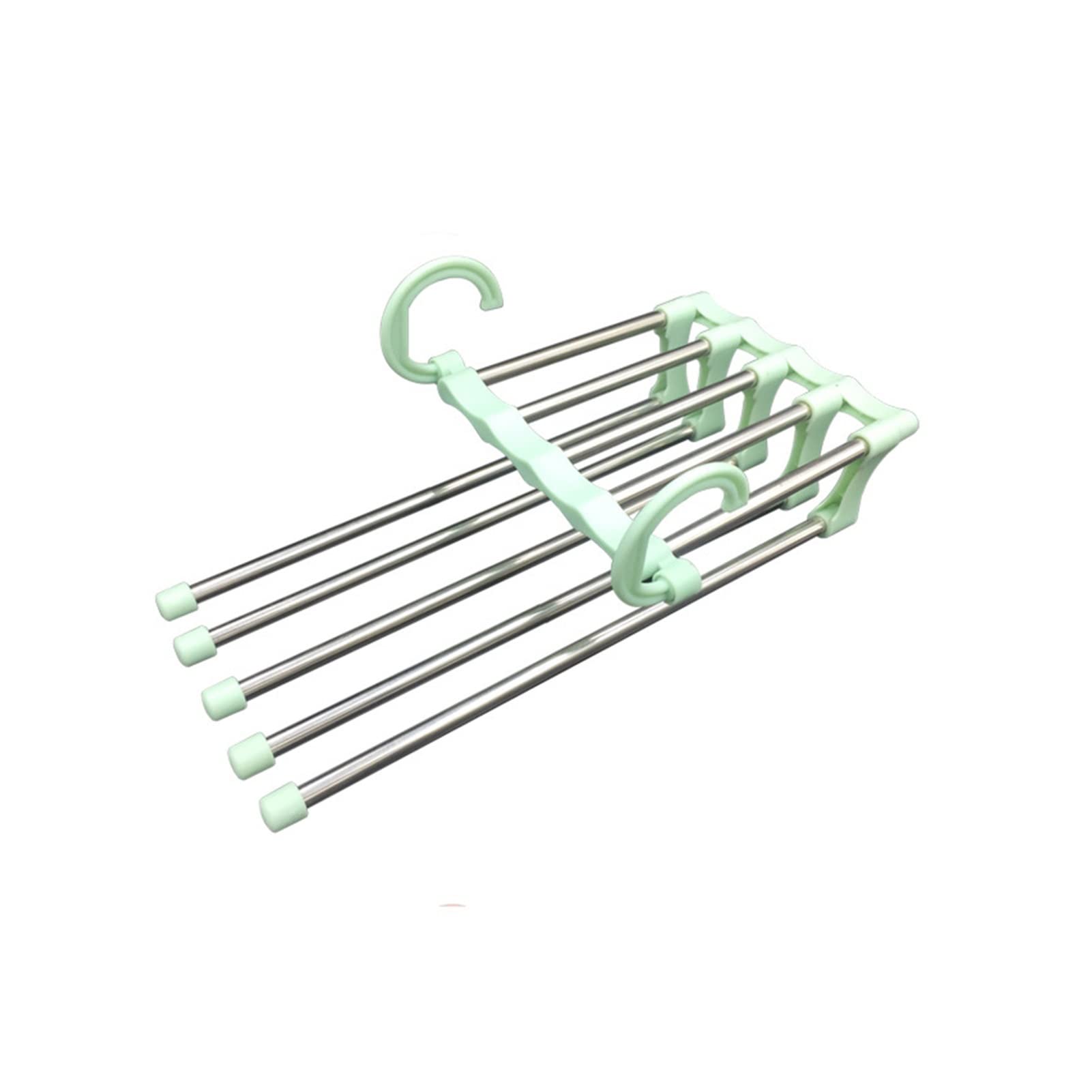 Adjustable 360 Degree Rotating Coat Hanger Organizer - Multifunctional Closet Storage for Ties, Belts, Scarves & Neckties | Space Saving Closet Solution (Green) - Perfect for Small Closets, Bedroom Organization & Travel Storage