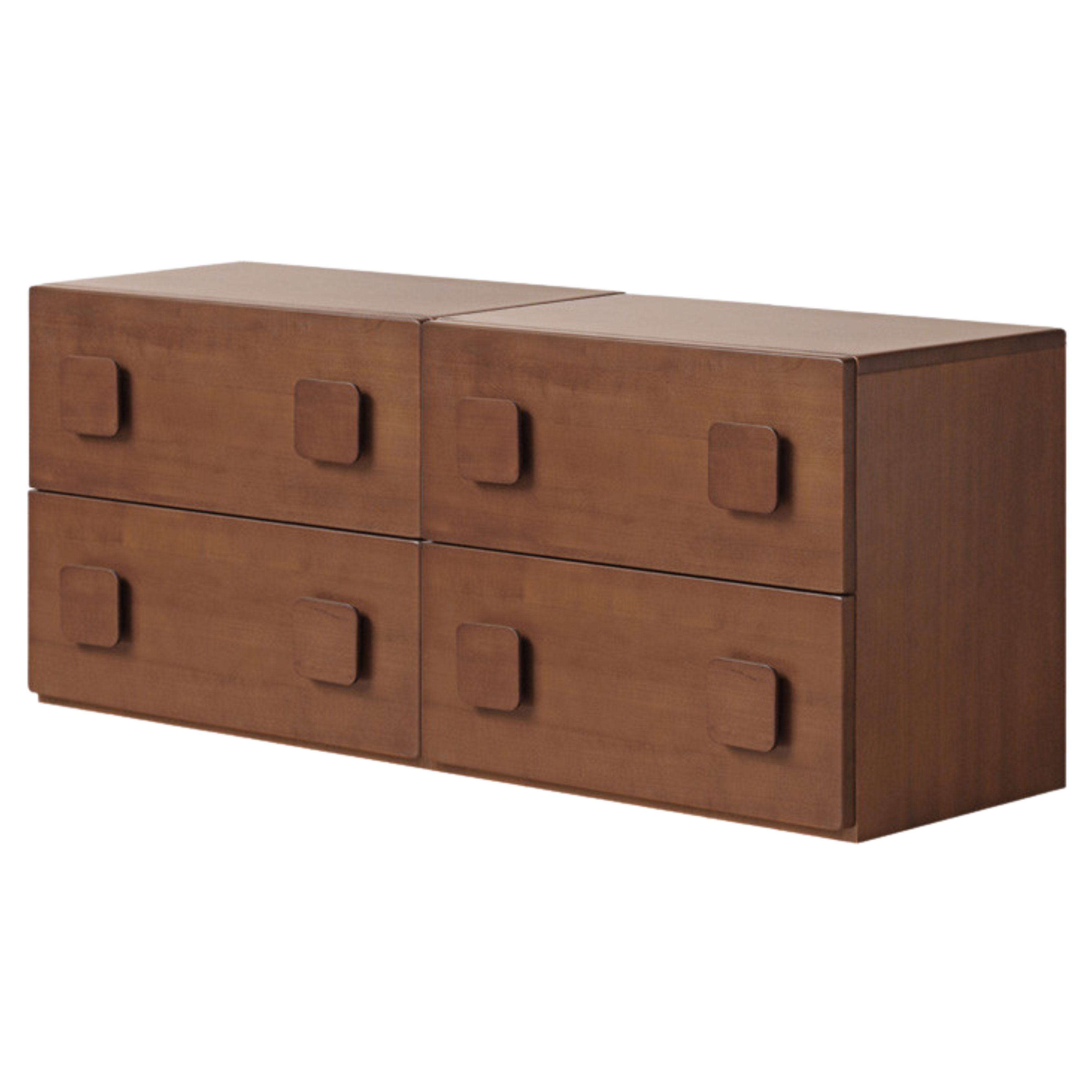 Premium Black Walnut Solid Wood TV Stand with Modular Design - Stylish Media Console for Living Room, Home Theater & Entertainment Centers