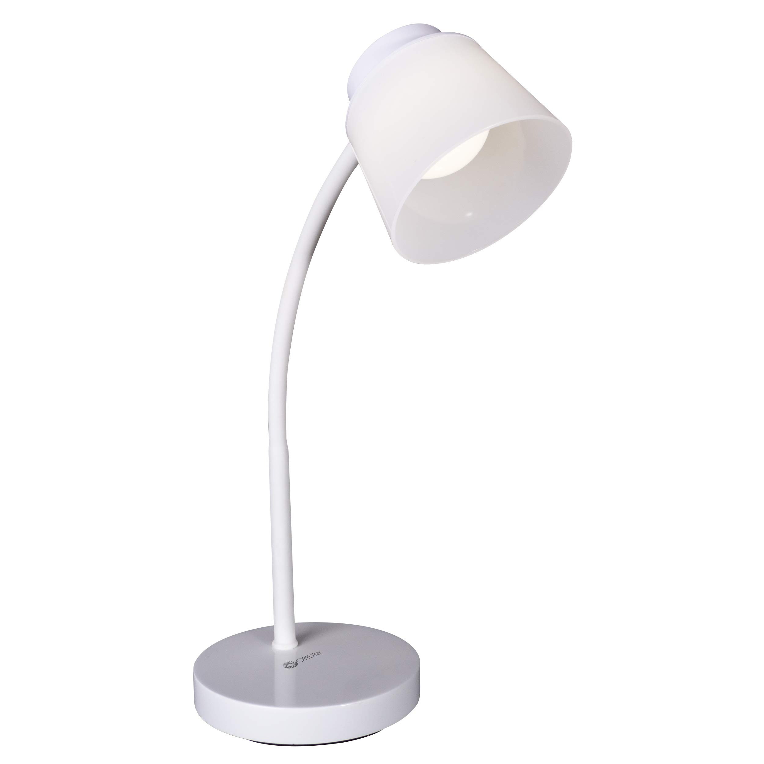 OttLite Clarify LED Desk Lamp with 4 Brightness Settings – Touch Control, Adjustable Neck, ClearSun Lighting for Home Office, Study & Reading – Perfect for Work, Homework, Crafts & Nightstand Use