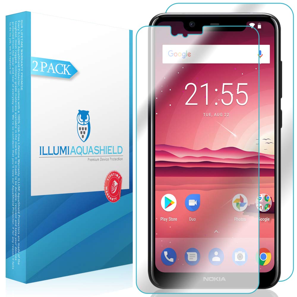 High-Quality ILLUMI AquaShield Front & Back Screen Protector for Nokia 5.1 Plus (TA-1120) | 2-Pack HD Clear TPU Film | Bubble-Free Installation | Perfect for Everyday Use & Outdoor Activities