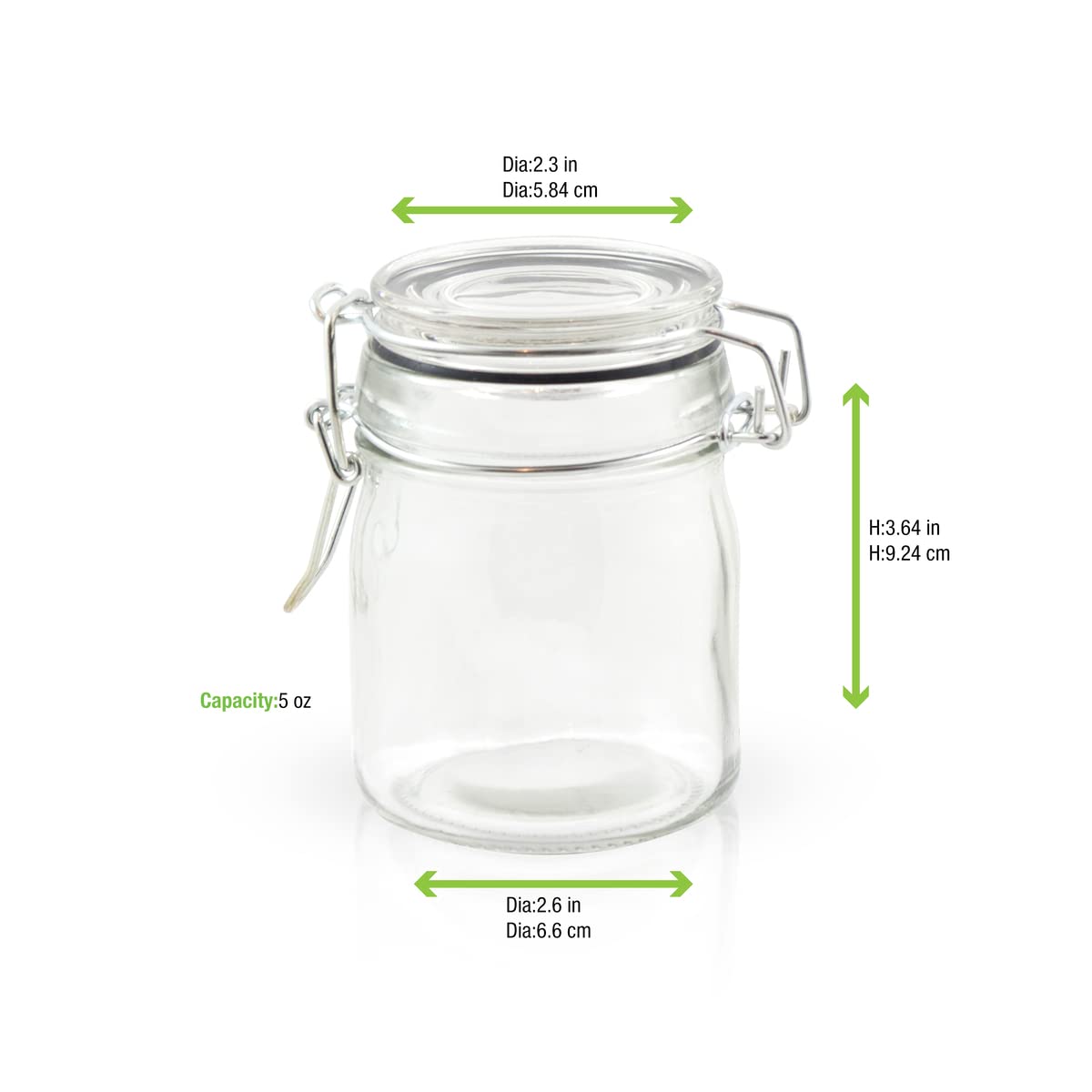 PacknWood 24-Pack 5oz Glass Jars with Airtight Lids - Mini Mason Jars for Spices, Honey, Jam, DIY Crafts - 2.6