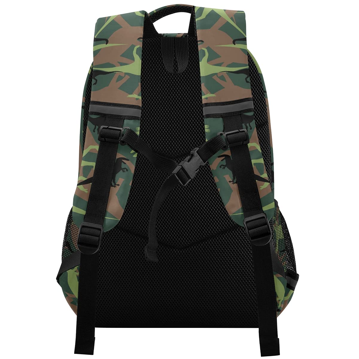 Durable Dinosaur Camouflage Laptop Backpack with Chest Strap - School, Travel & Hiking Backpack for Boys & Girls - Perfect for School, College, Outdoor Adventures & Daily Commute