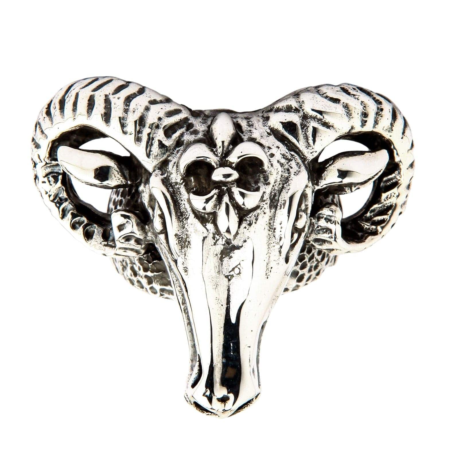 Sterling Silver Ram Head Ring for Men - Unique Handmade Jewelry Gift for Him - Perfect for Weddings, Parties, and Everyday Wear