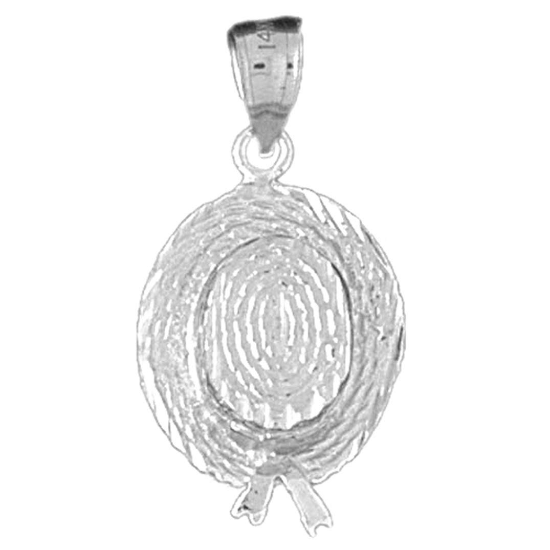 3D Hat Pendant Necklace - 925 Sterling Silver 3D Mini Hat Charm - 28mm Fashion Jewelry for Women - Perfect for Gifts, Parties & Everyday Wear