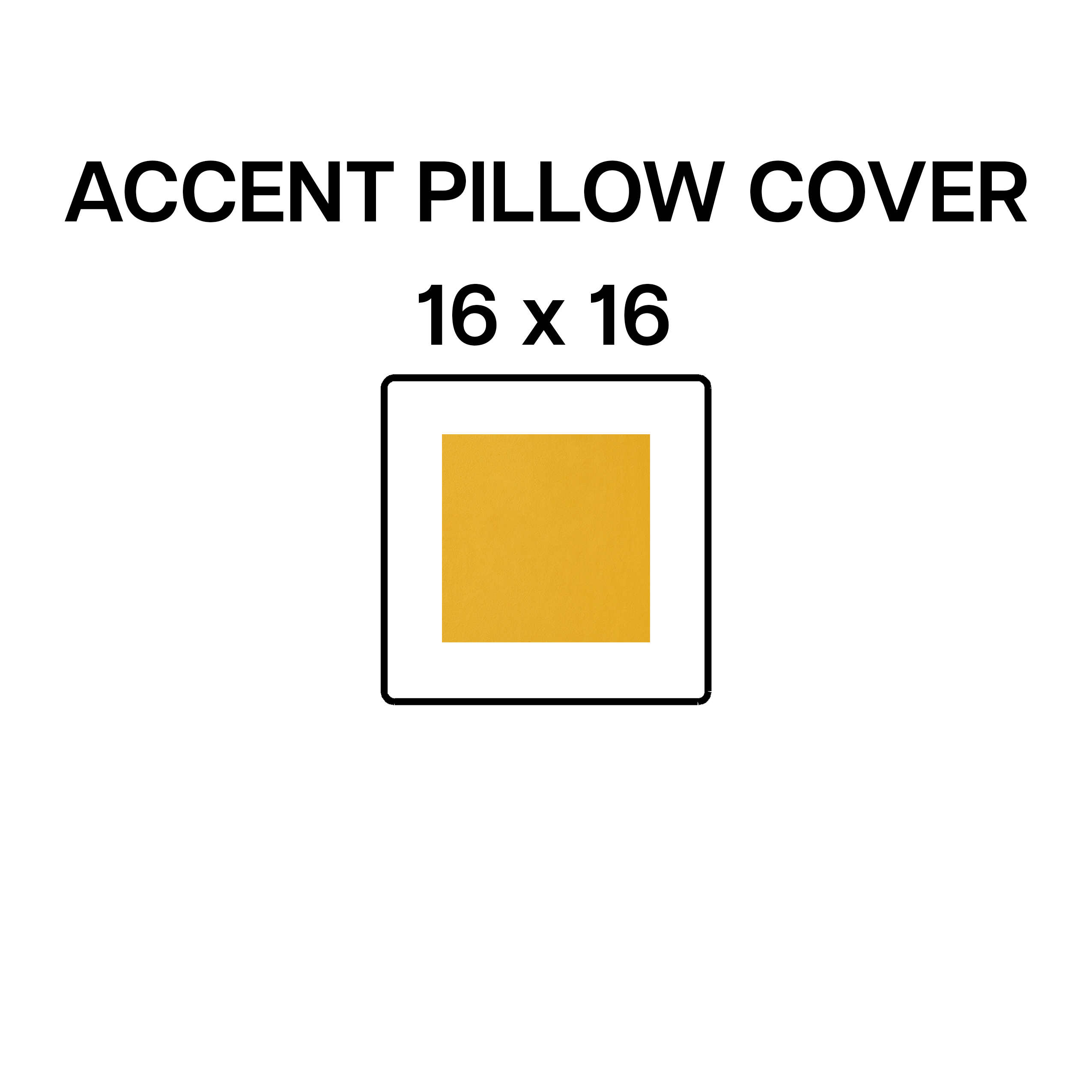 16x16 Marigold BP 640 70 Decorative Accent Pillow Cover - Boho Chic Throw Pillow Case for Sofa, Bed, Couch & Home Decor