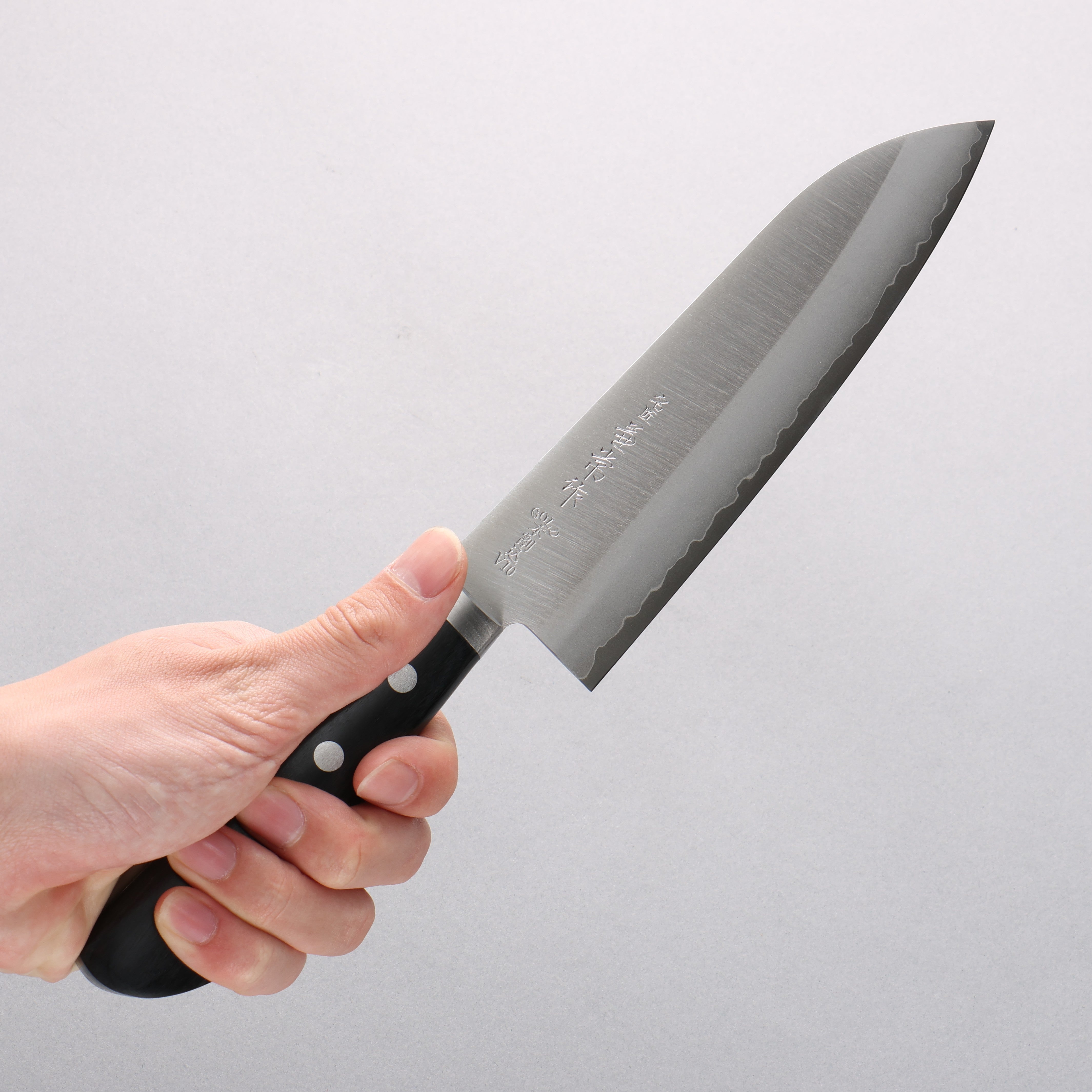 Kanetsune VG10 Santoku Knife 165mm - Japanese Pakkawood Handle - Professional Kitchen Knife for Slicing, Dicing & Chopping Vegetables, Meat & Fish