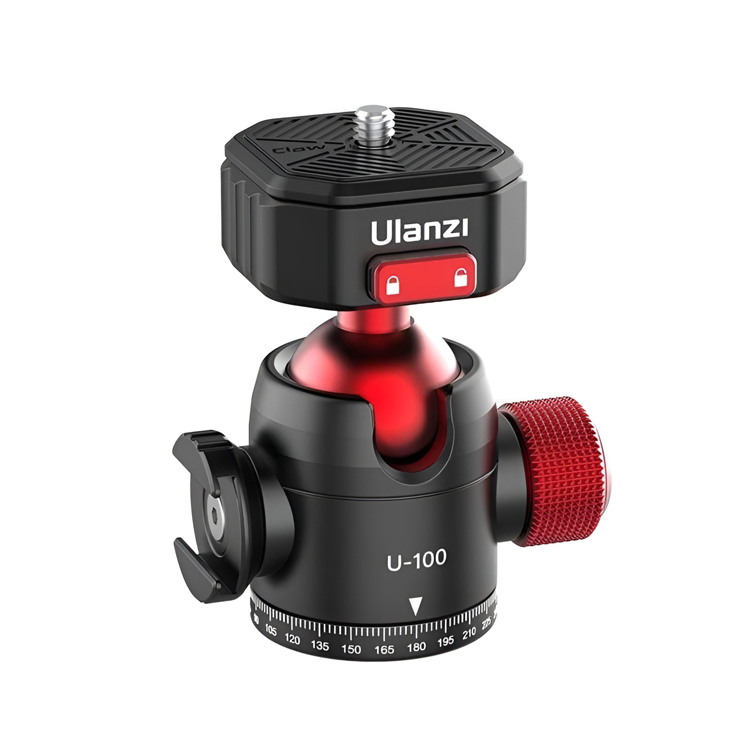 ULANZI U 100 Claw Quick Release Ball Head 2305 - Lightweight Camera Tripod Mount with 360° Rotation for DSLR, Mirrorless, and Action Cameras - Perfect for Vlogging, Photography, and Outdoor Adventures