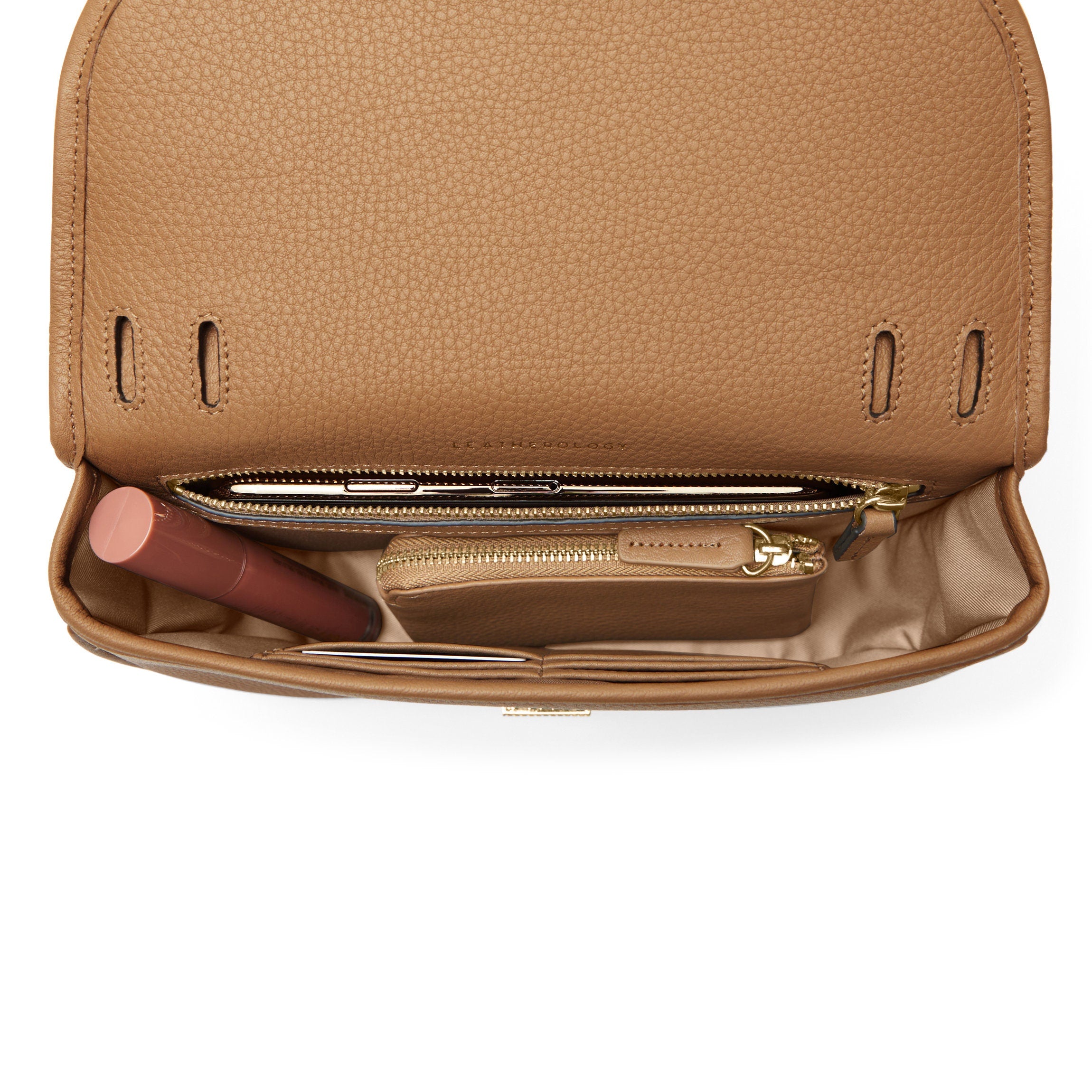 Katy Small Saddle Crossbody Bag in Camel Brown - Stylish Leather Shoulder Purse for Women, Perfect for Everyday Use, Travel, and Casual Outings