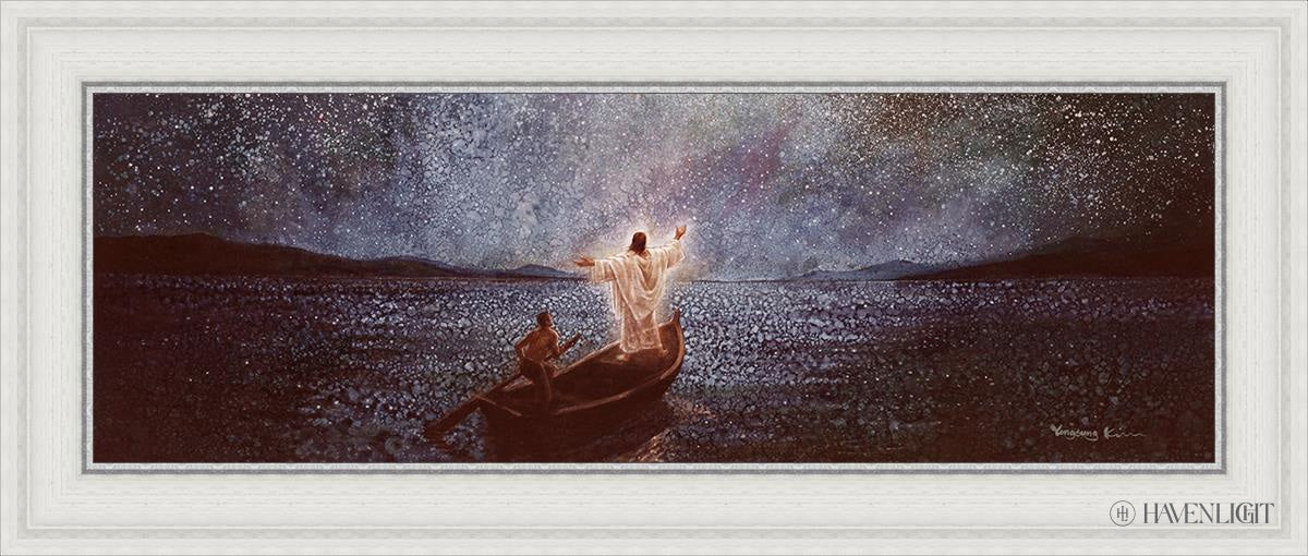 Calm and Stars by Yongsung Kim - Serene Night Sky Wall Art for Home Decor, Office & Meditation Spaces