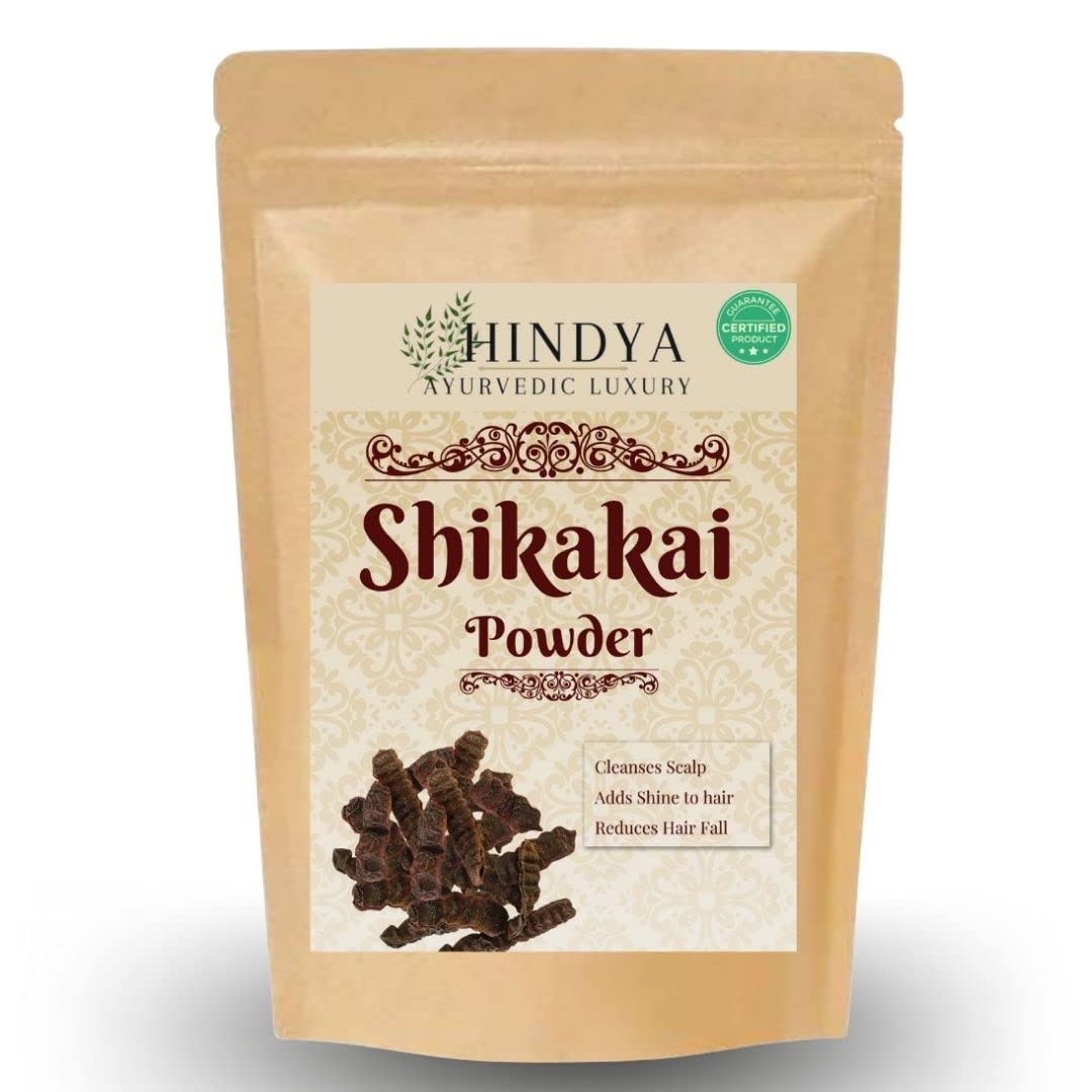 Hindya Ayurvedic Shikakai Powder for Hair Care - 100g Natural Acacia Concinna Powder | Controls Hair Fall & Dandruff | All Hair Types | Perfect for Daily Hair Wash & Scalp Treatment