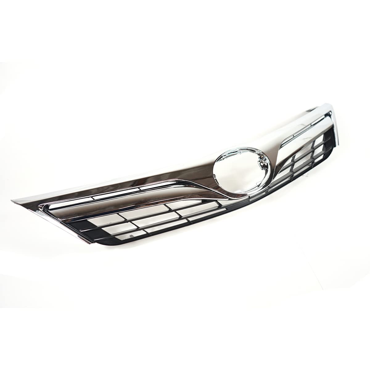 2012-2014 Toyota Camry LE XLE Front Bumper Grille Upper Grill Assembly - Chrome Molding Dark Gray ABS Plastic (TO1200343, 5310106560) | Perfect Replacement for Damaged Grilles & Car Front End Upgrades